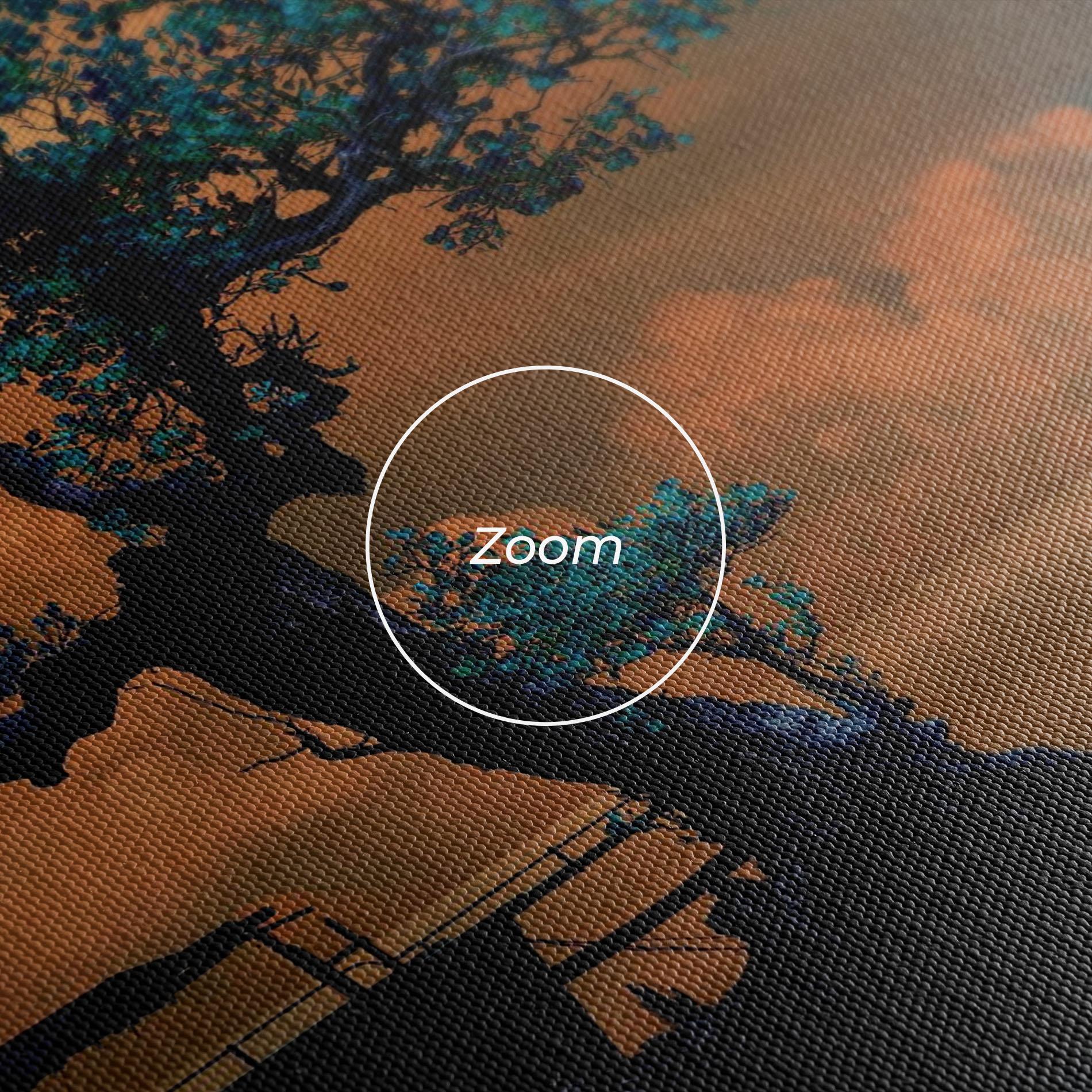 Картина на платно Blue Tree mockup 3