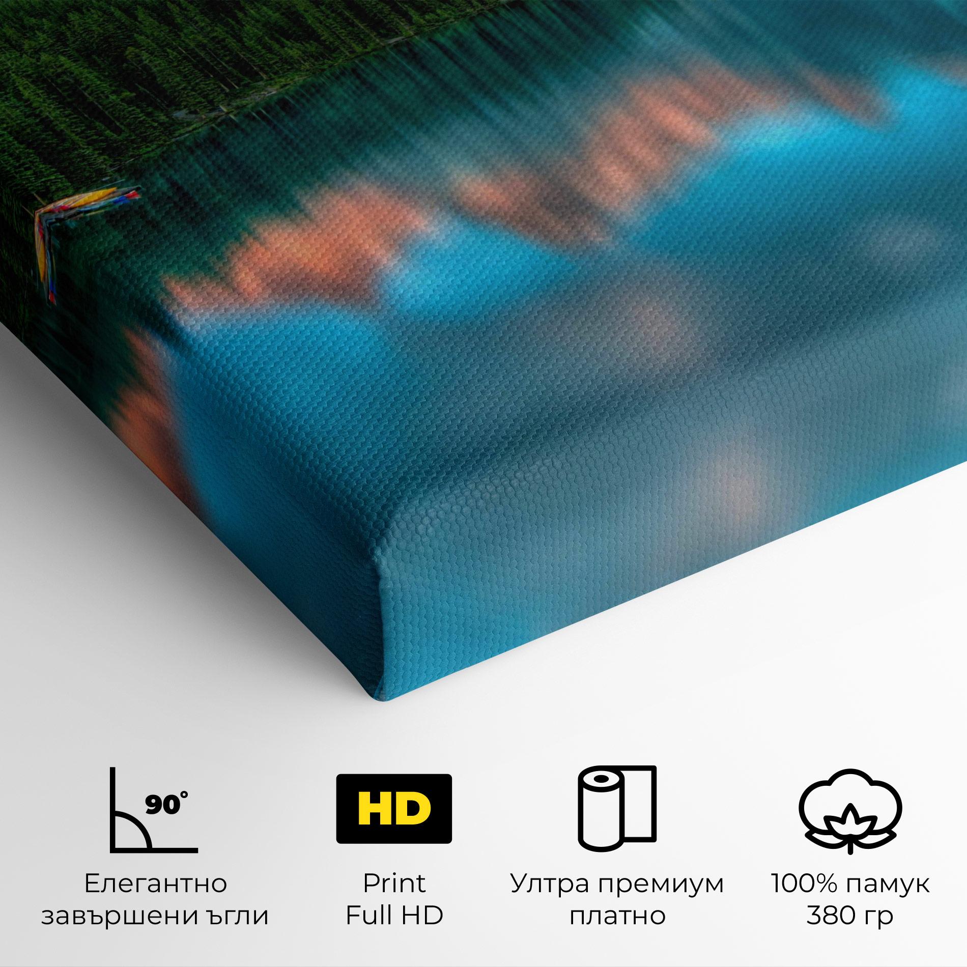 Картина на платно Beautiful Blue Lake mockup 4