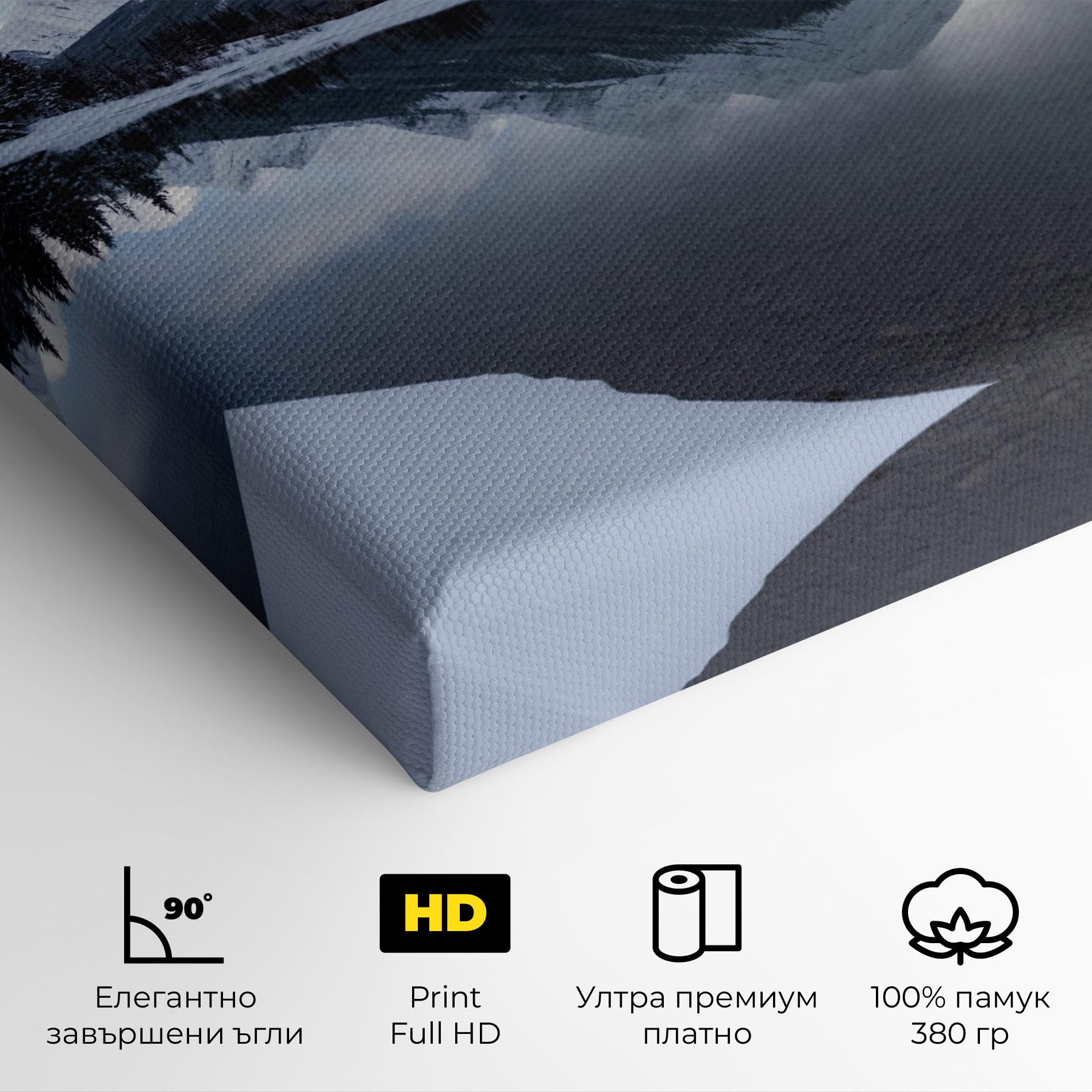 Картина на платно Grey Lake mockup 4