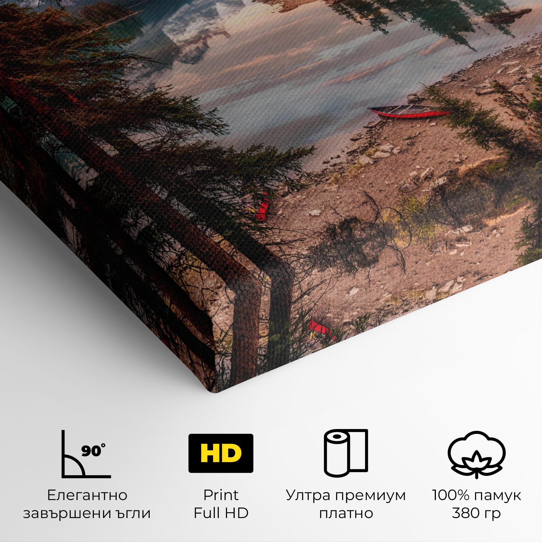 Картина на платно Sunset Lake View mockup 4