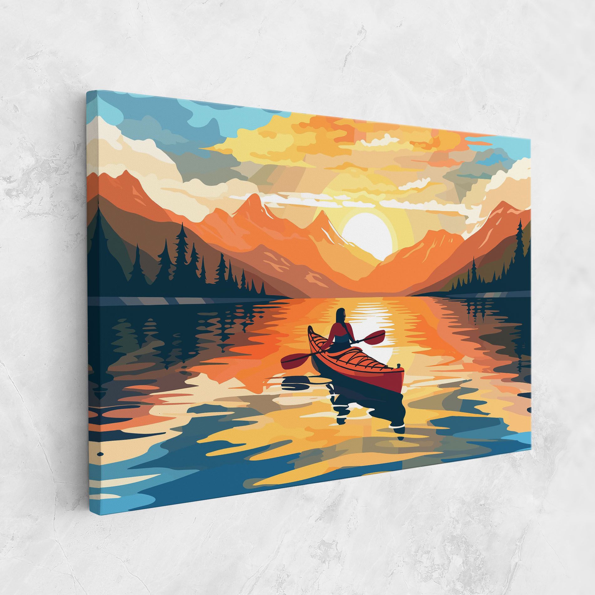 Boat Sunset Woman mockup 1