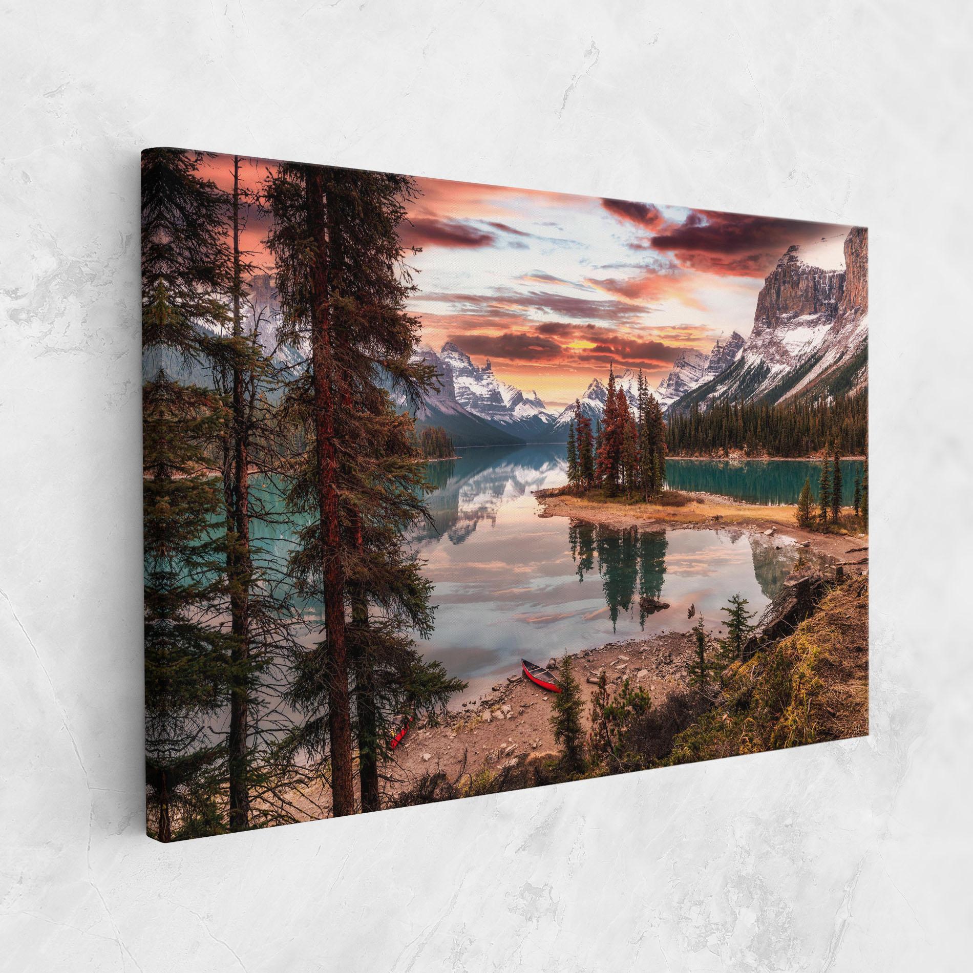 Картина на платно Sunset Lake View mockup 1