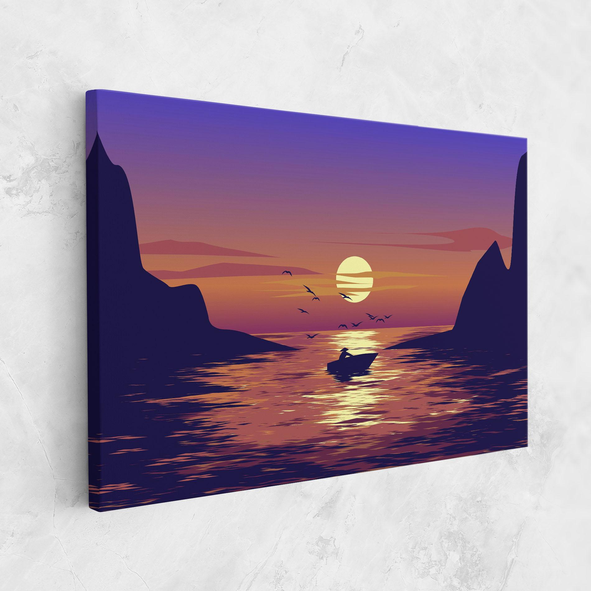 Картина на платно Sunset Scenery View mockup 1