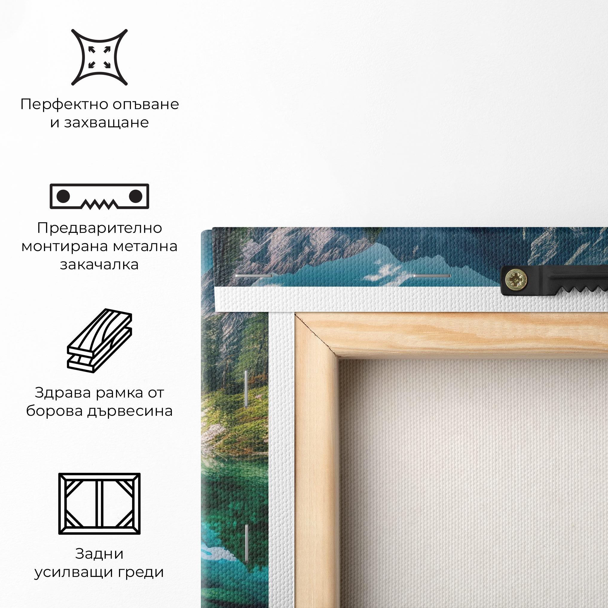 Картина на платно Beautiful Lake Mountain mockup 5