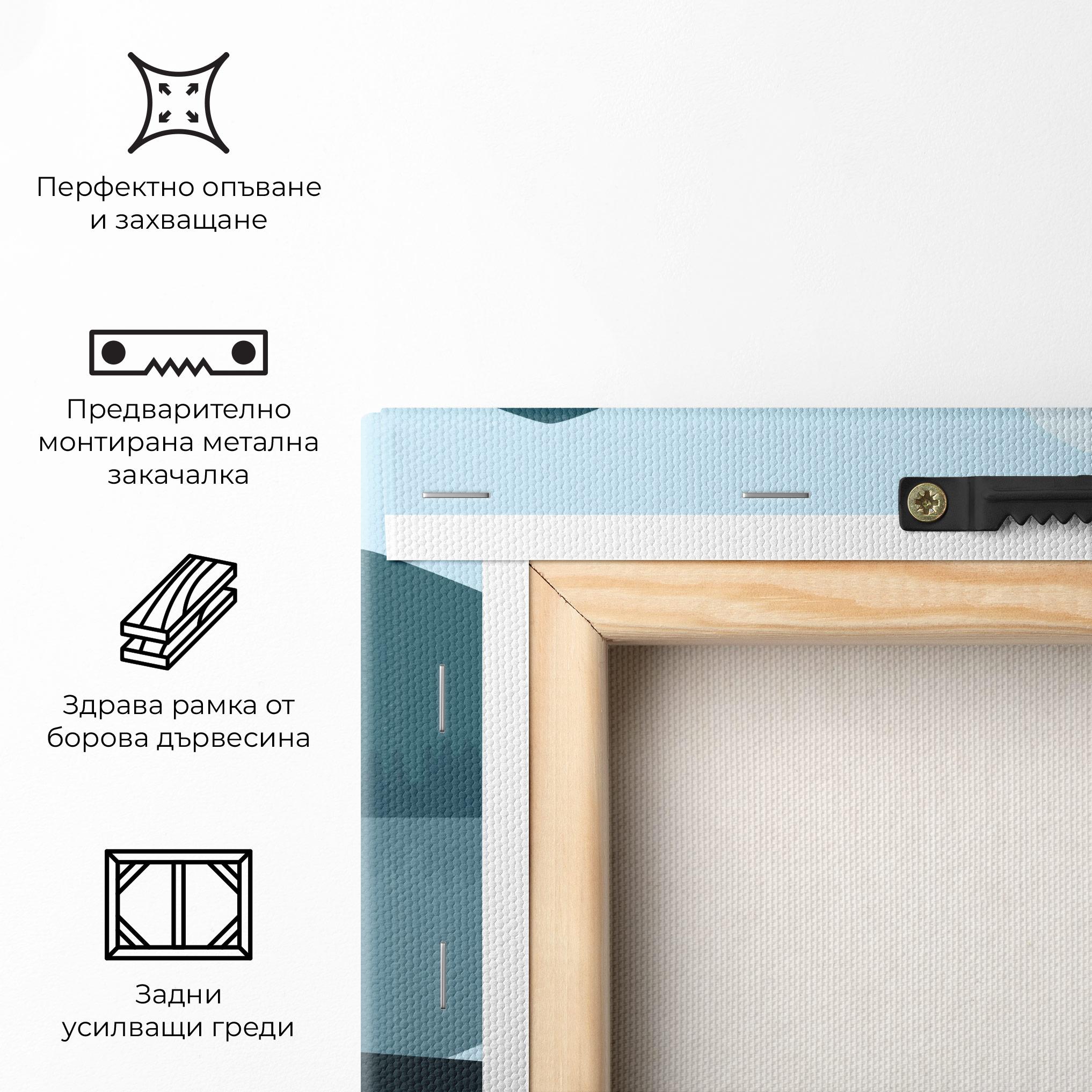 Картина на платно Blue Light Lake mockup 5