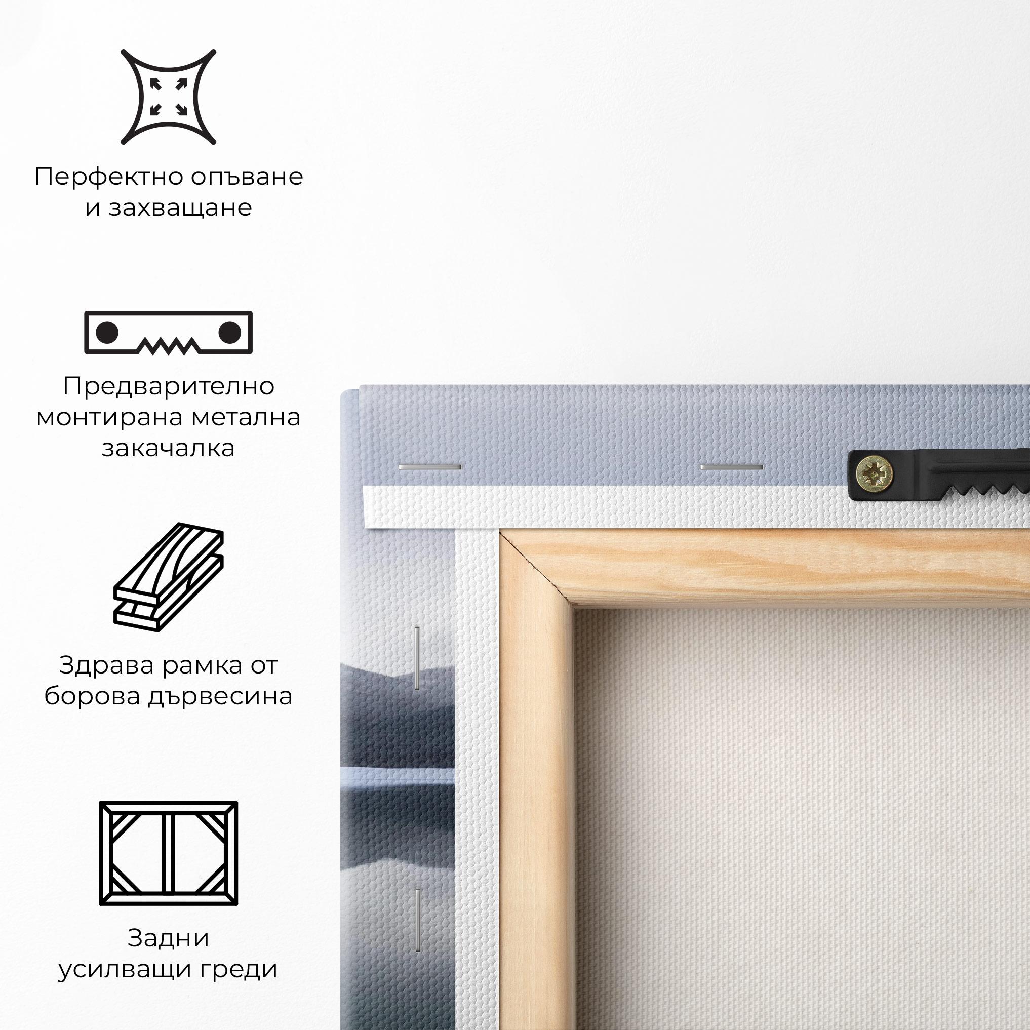 Картина на платно Grey Lake mockup 5