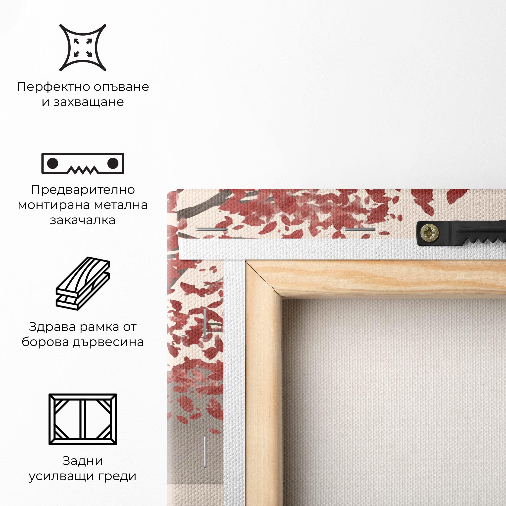 Картина на платно Red Tree Lake mockup 5