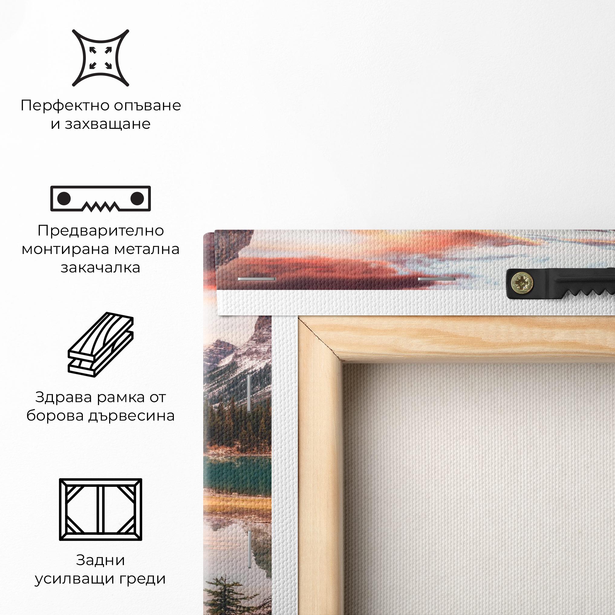 Картина на платно Sunset Lake View mockup 5