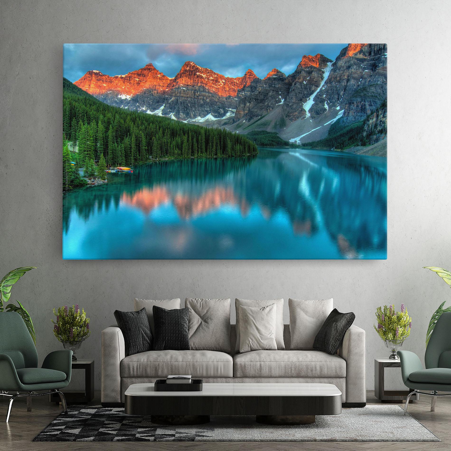 Картина на платно Beautiful Blue Lake mockup 7