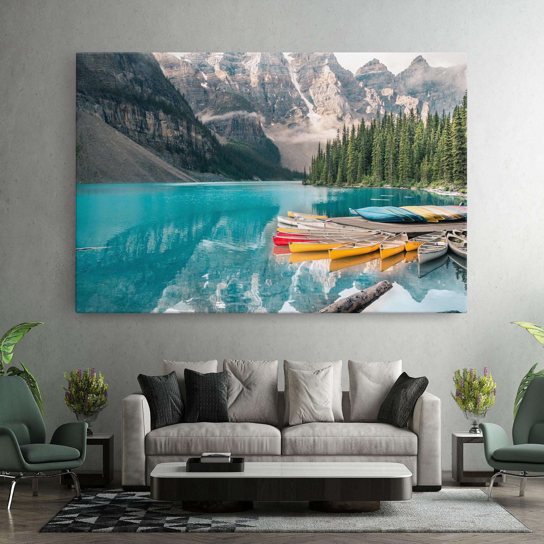 Картина на платно Beautiful Moraine Lake mockup 7