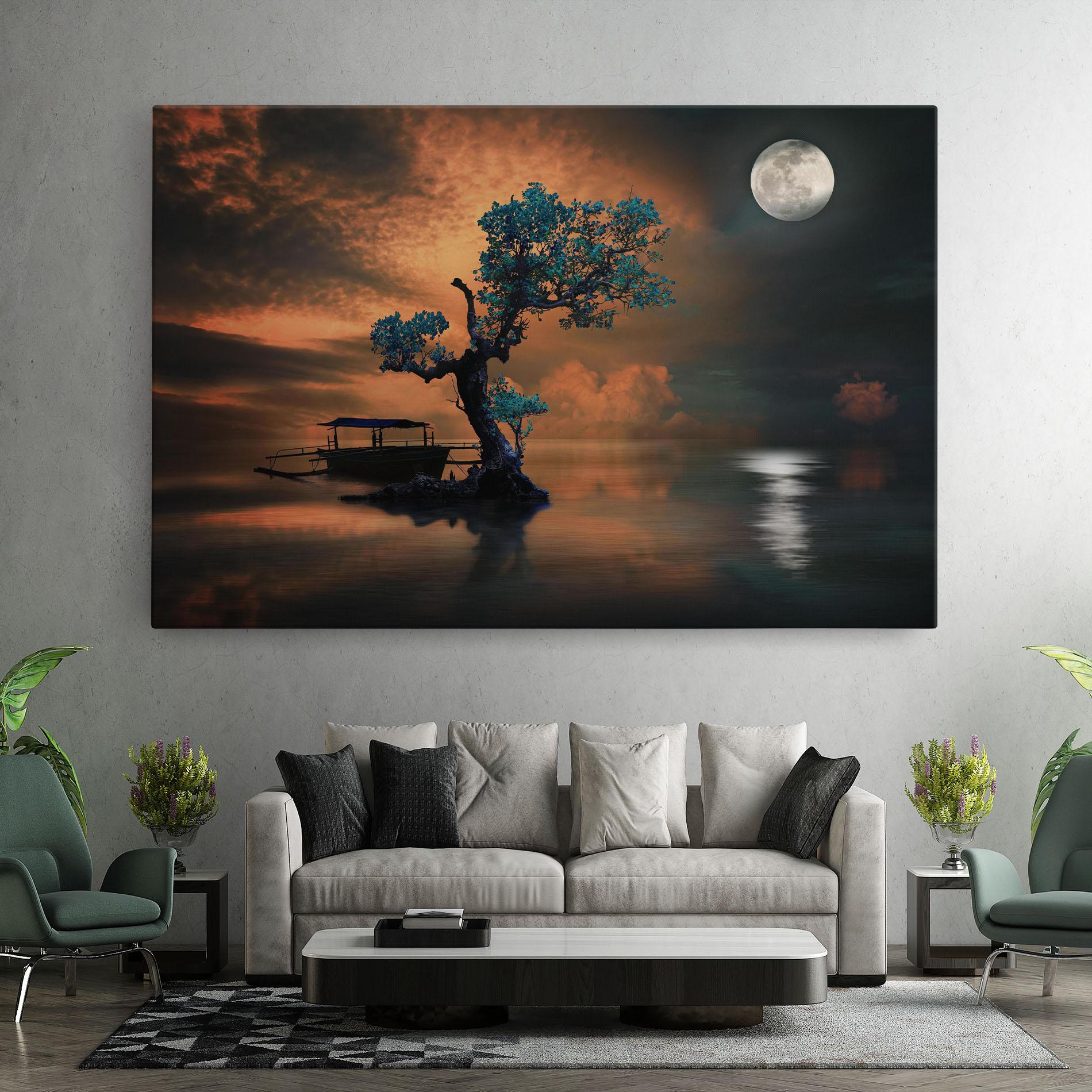 Картина на платно Blue Tree mockup 7