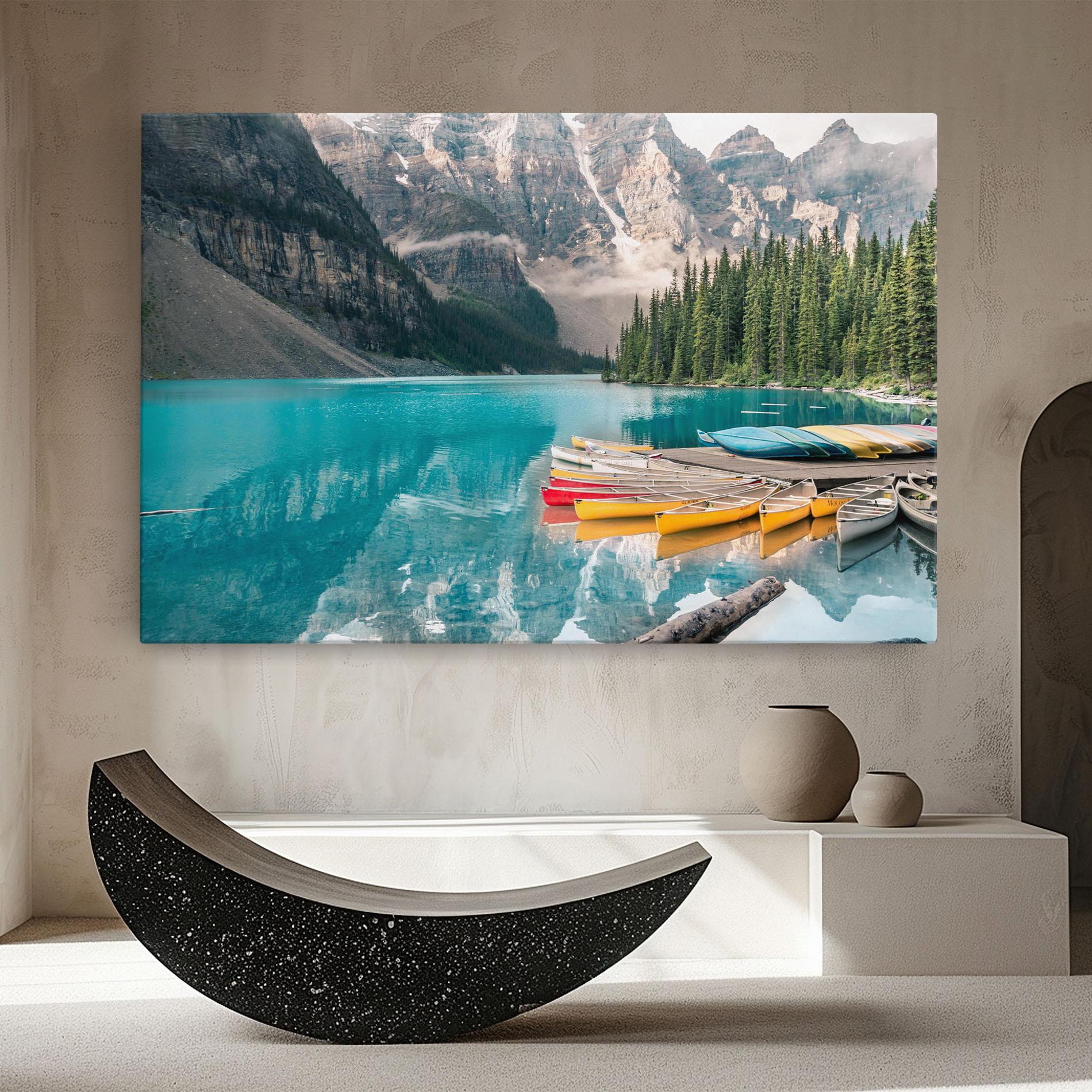 Картина на платно Beautiful Moraine Lake mockup 8