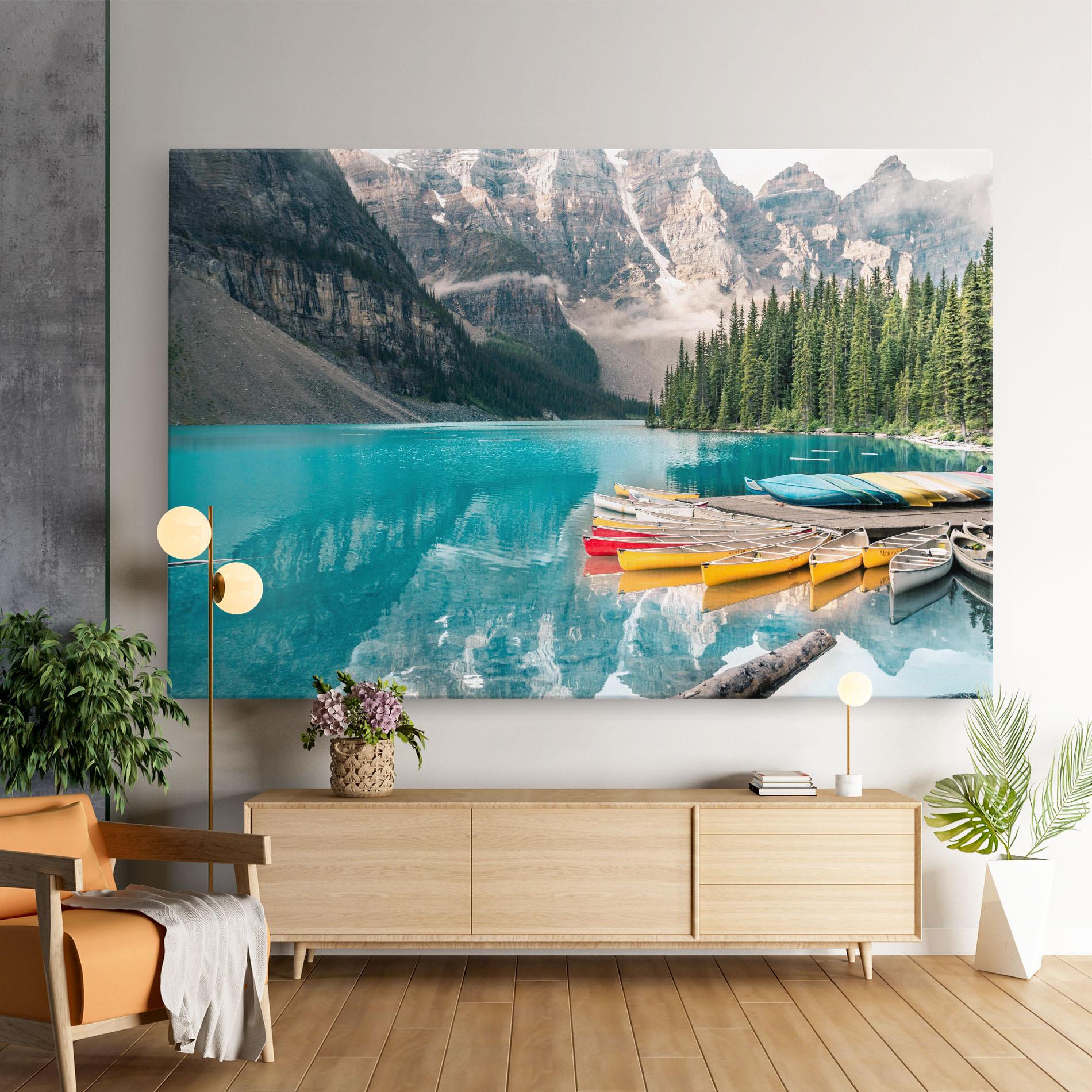 Картина на платно Beautiful Moraine Lake mockup 9