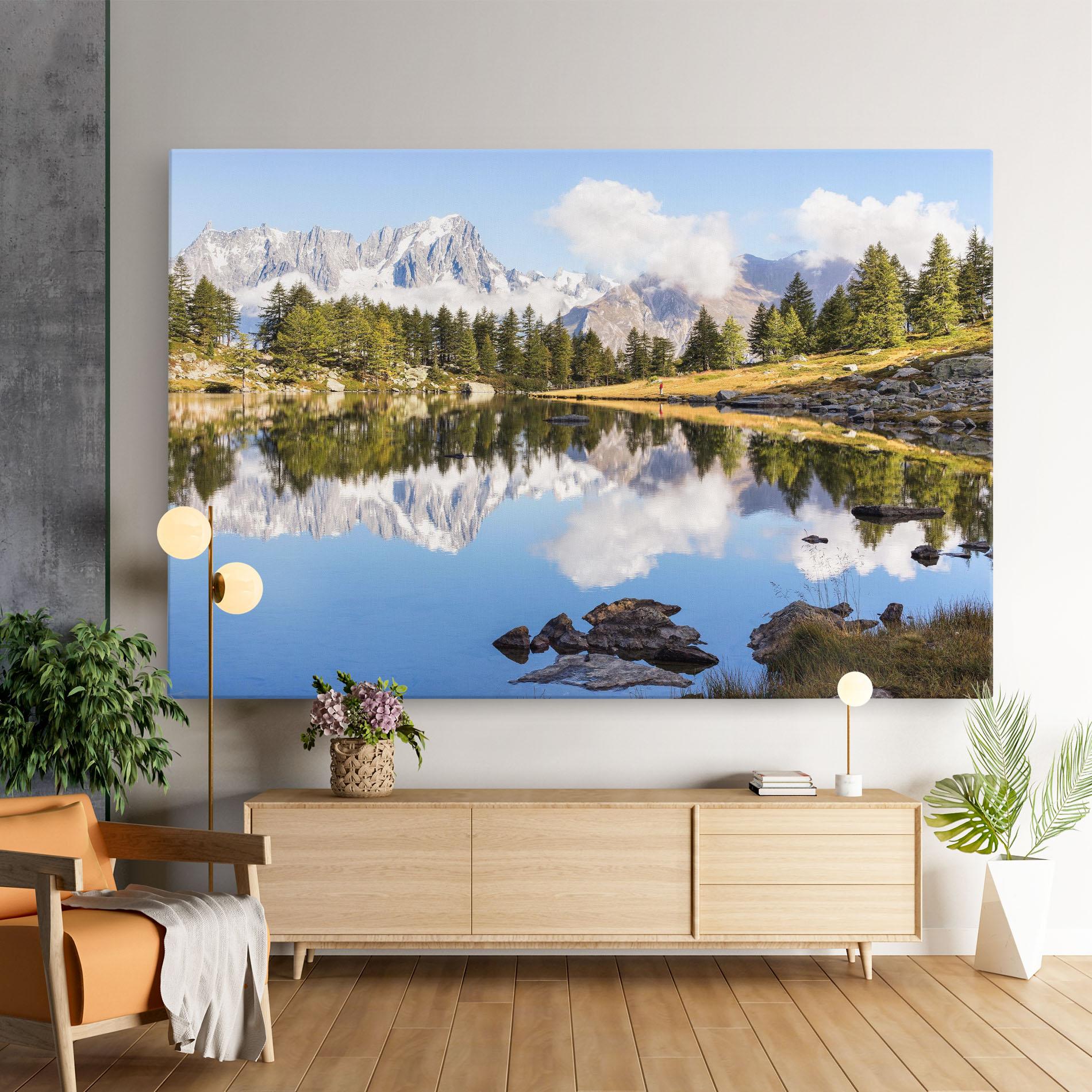 Картина на платно Mountain Reflection mockup 9