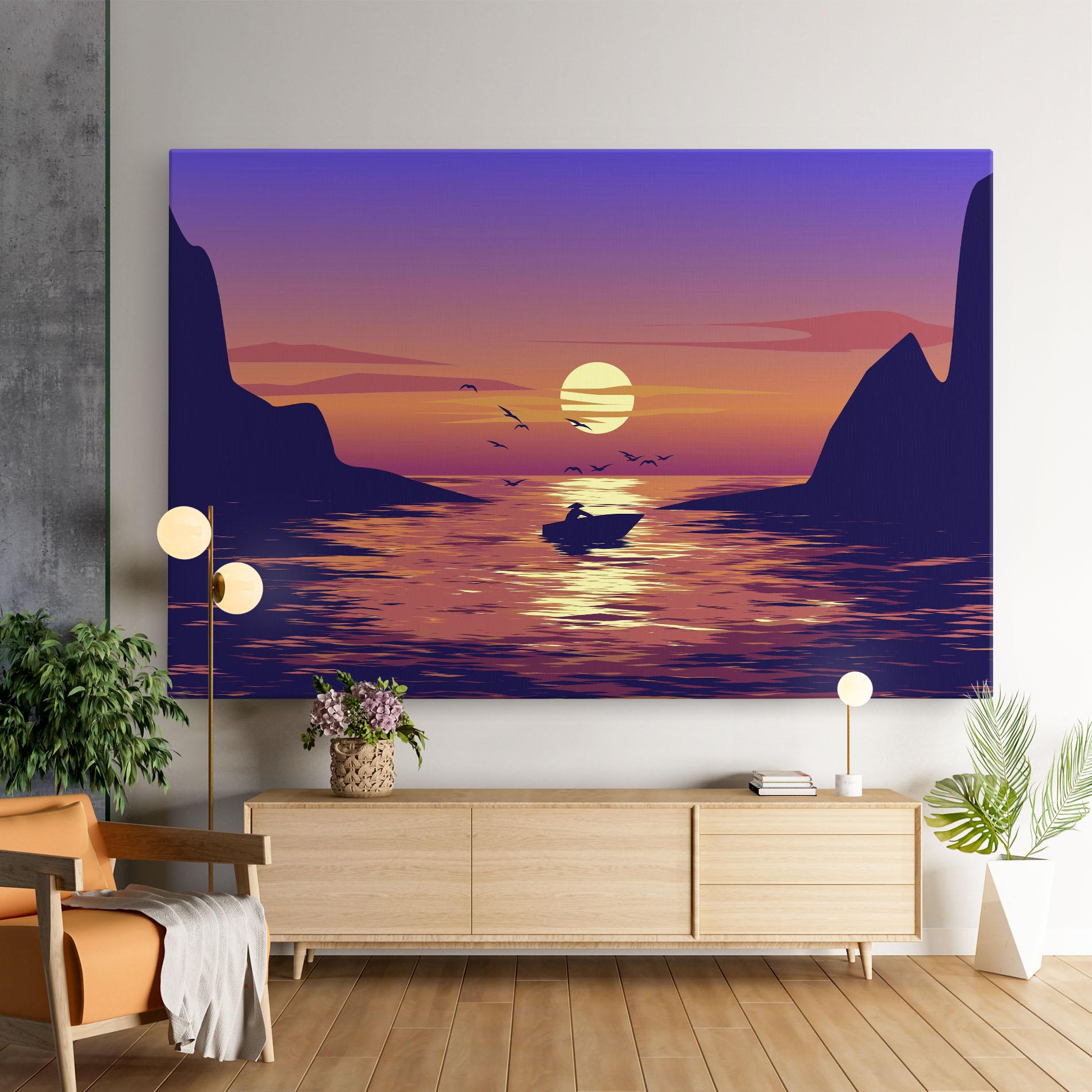 Картина на платно Sunset Scenery View mockup 9