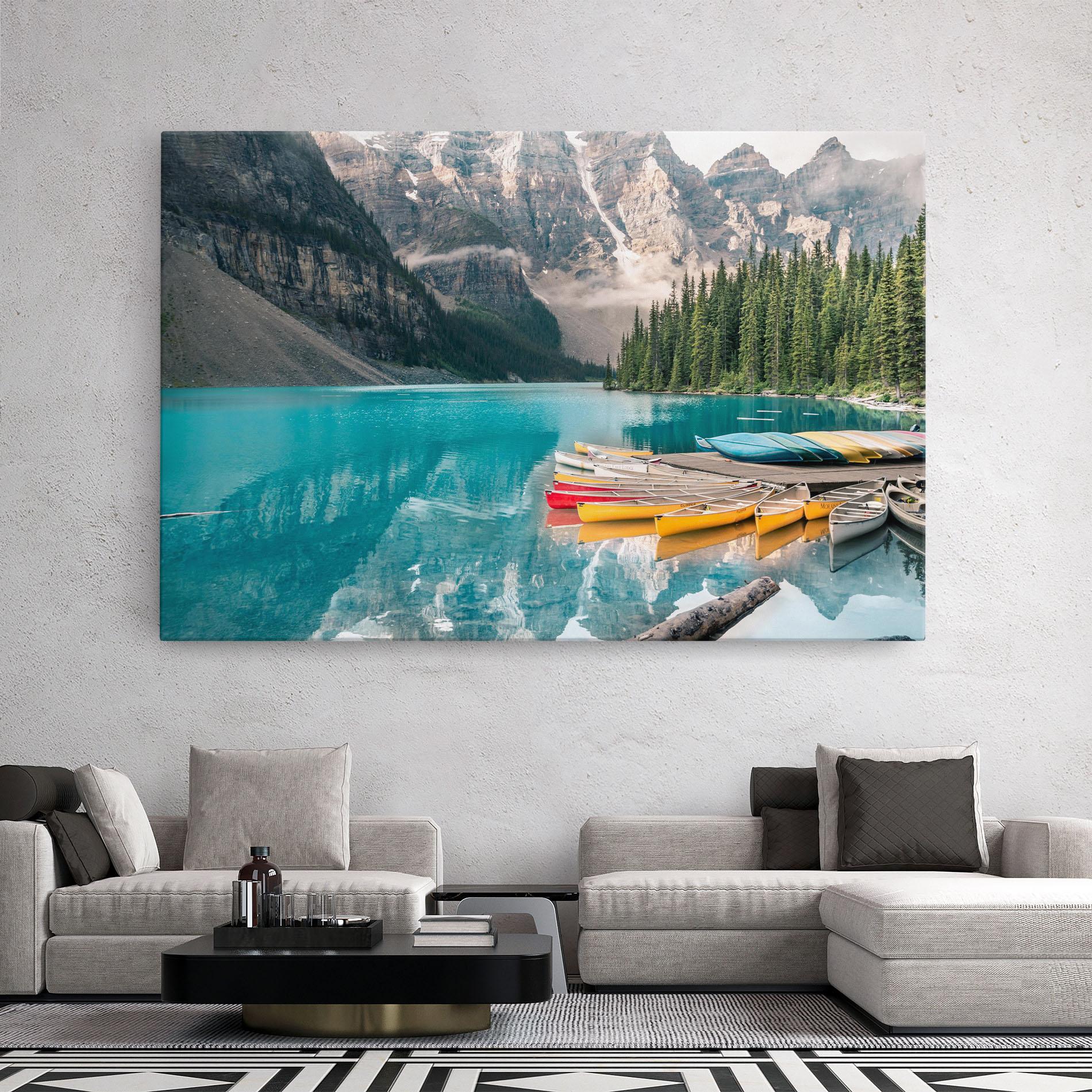 Картина на платно Beautiful Moraine Lake mockup 2