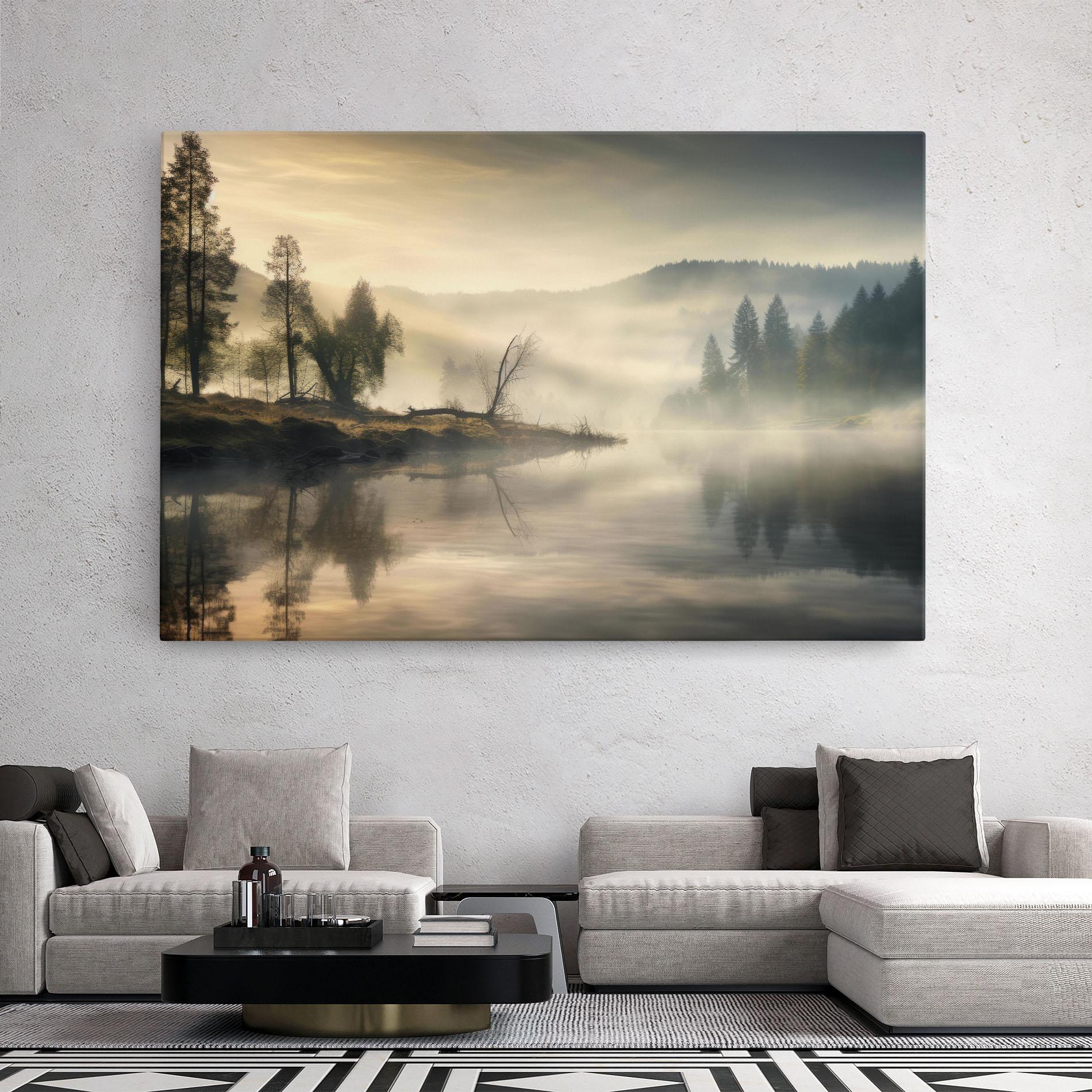 Картина на платно Foggy Morning mockup 2