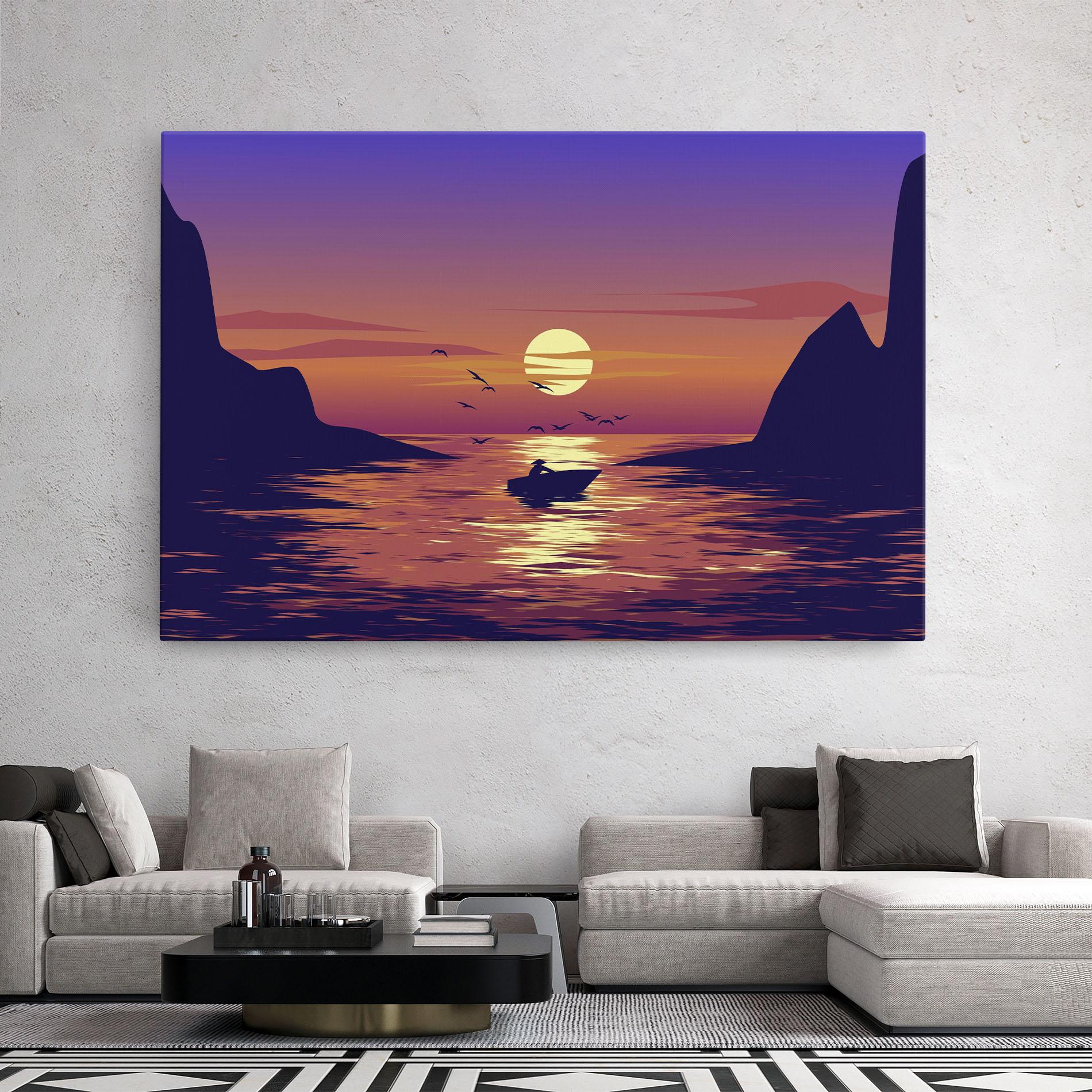 Картина на платно Sunset Scenery View mockup 2