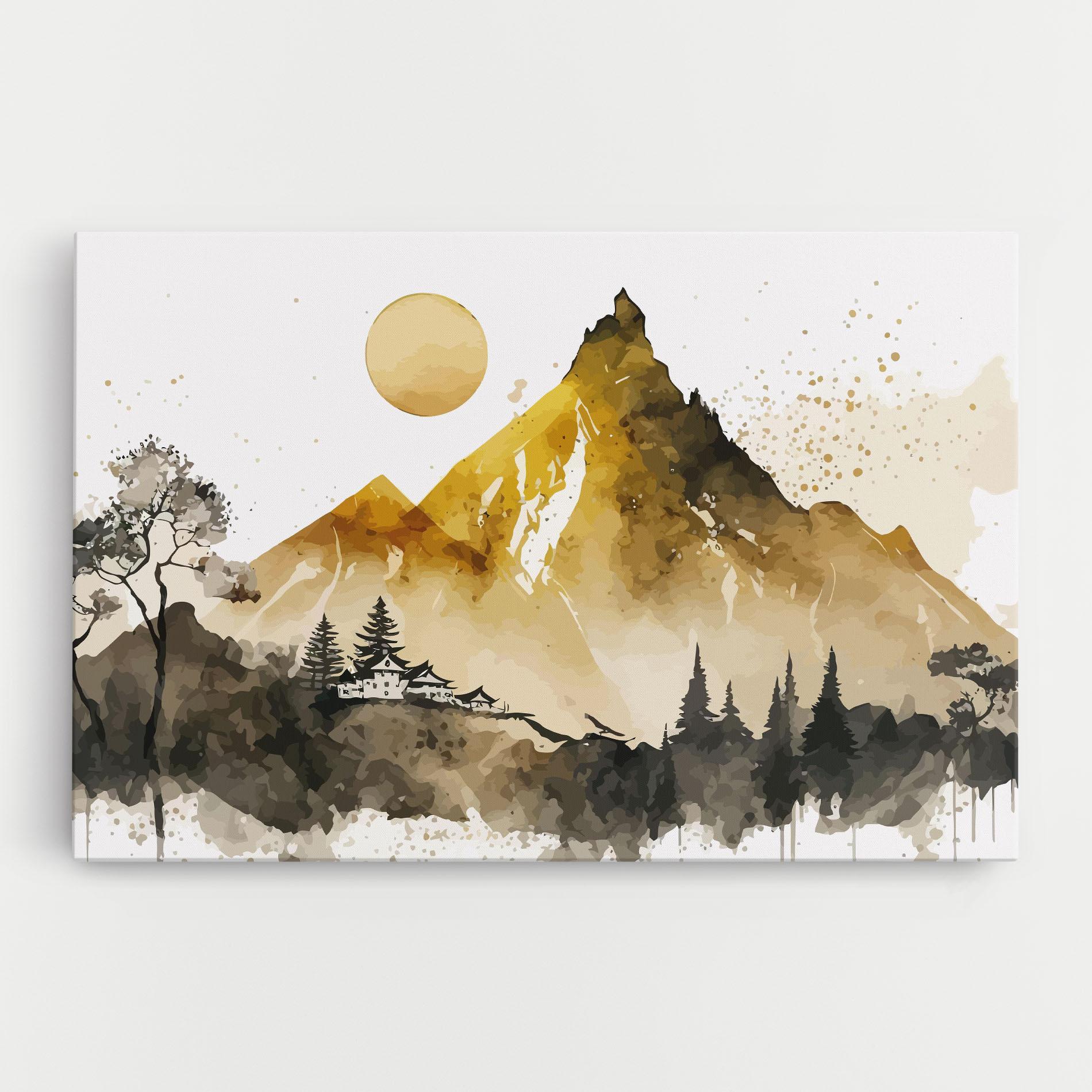 Картина на платно Gold Mountain Art mockup 0