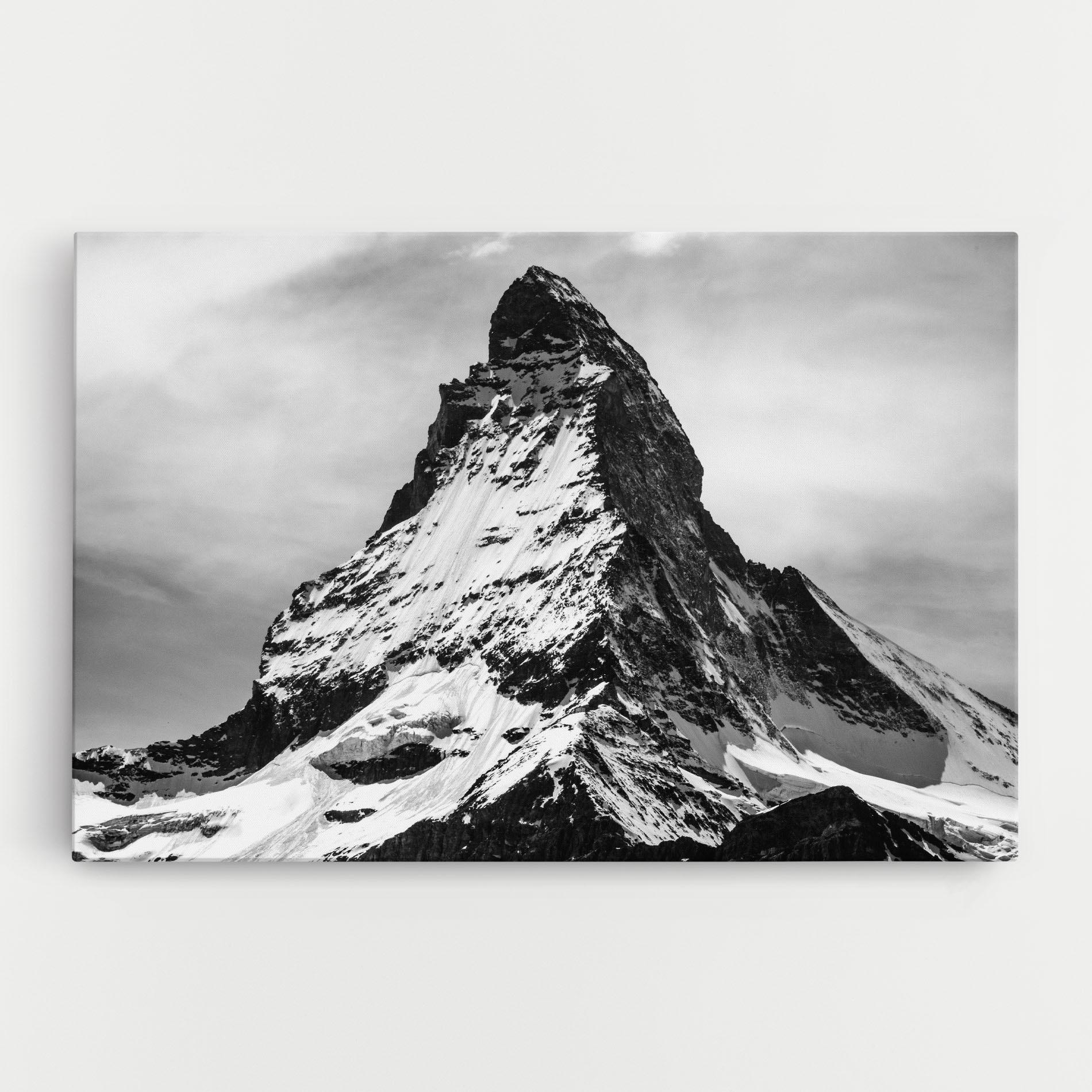 Картина на платно Snowy Black Mountain mockup 0