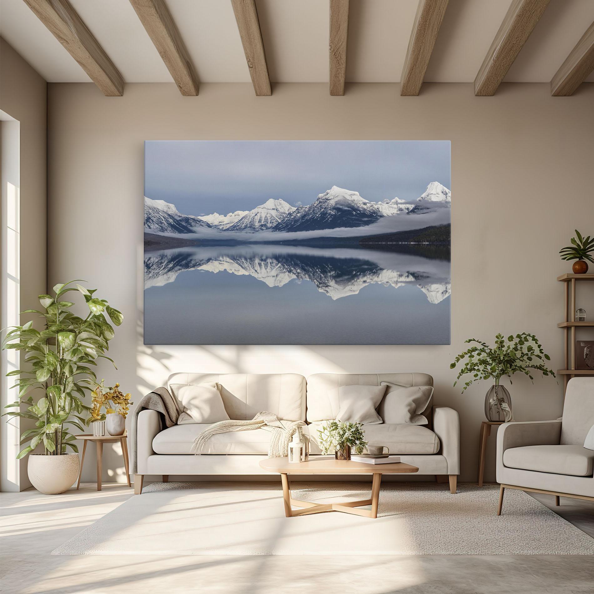 Картина на платно Beautiful Snowy Mountain mockup 6