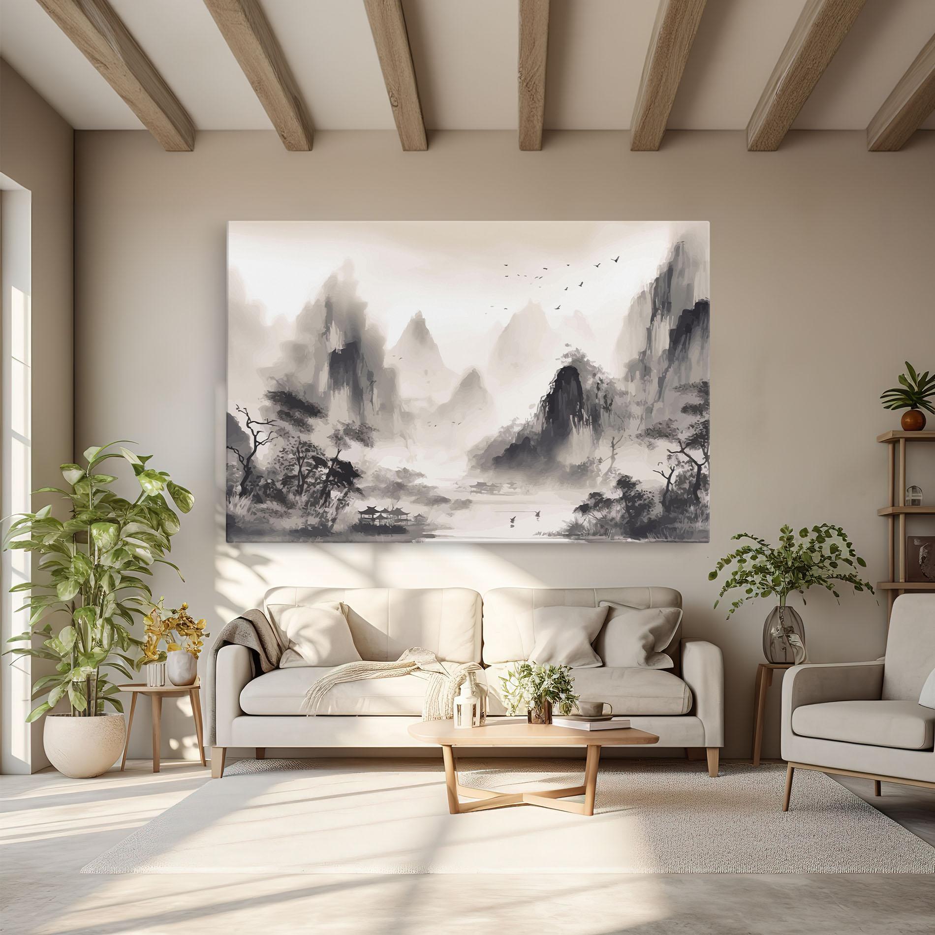 Картина на платно Far Away Mountain mockup 6