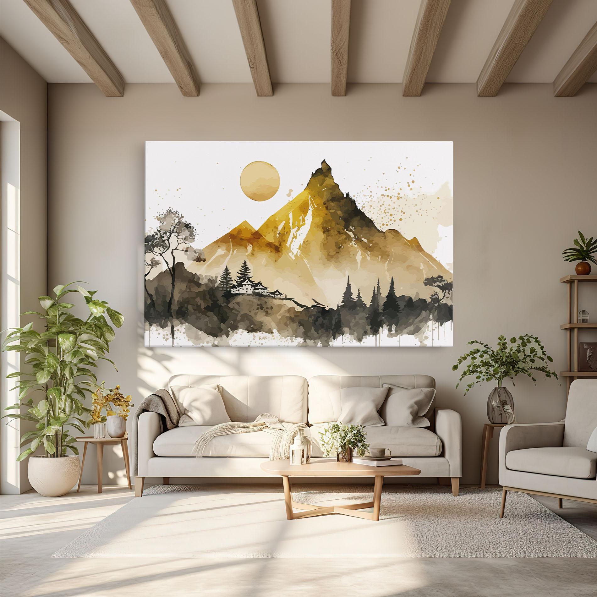 Картина на платно Gold Mountain Art mockup 6