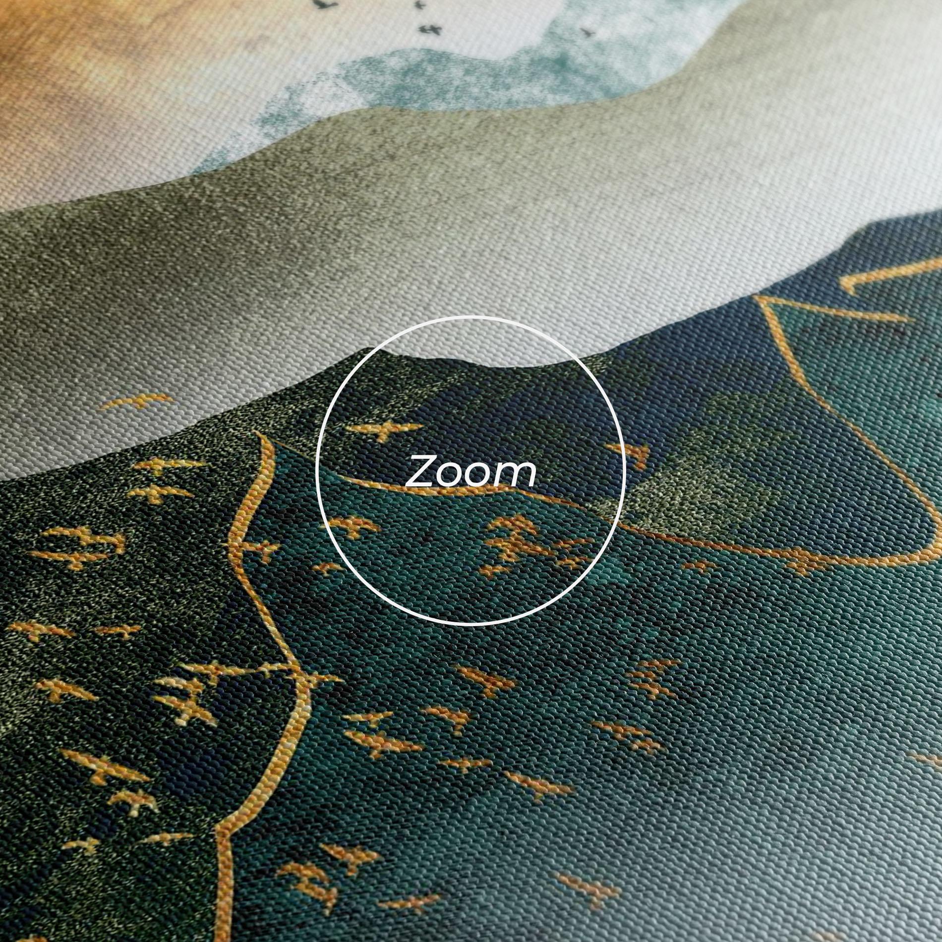 Картина на платно Golden Mountains mockup 3