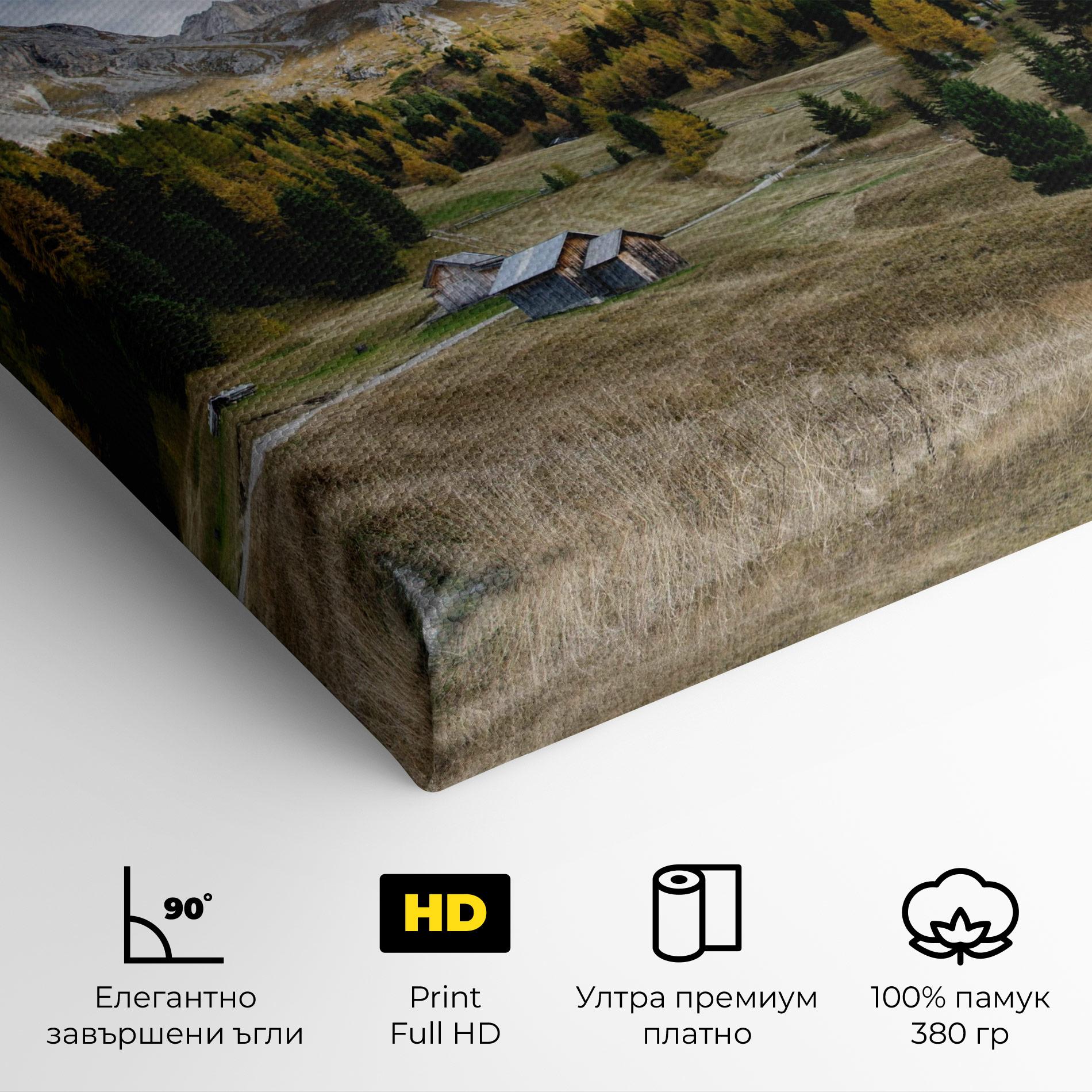 Картина на платно Cloudy Mountains View mockup 4