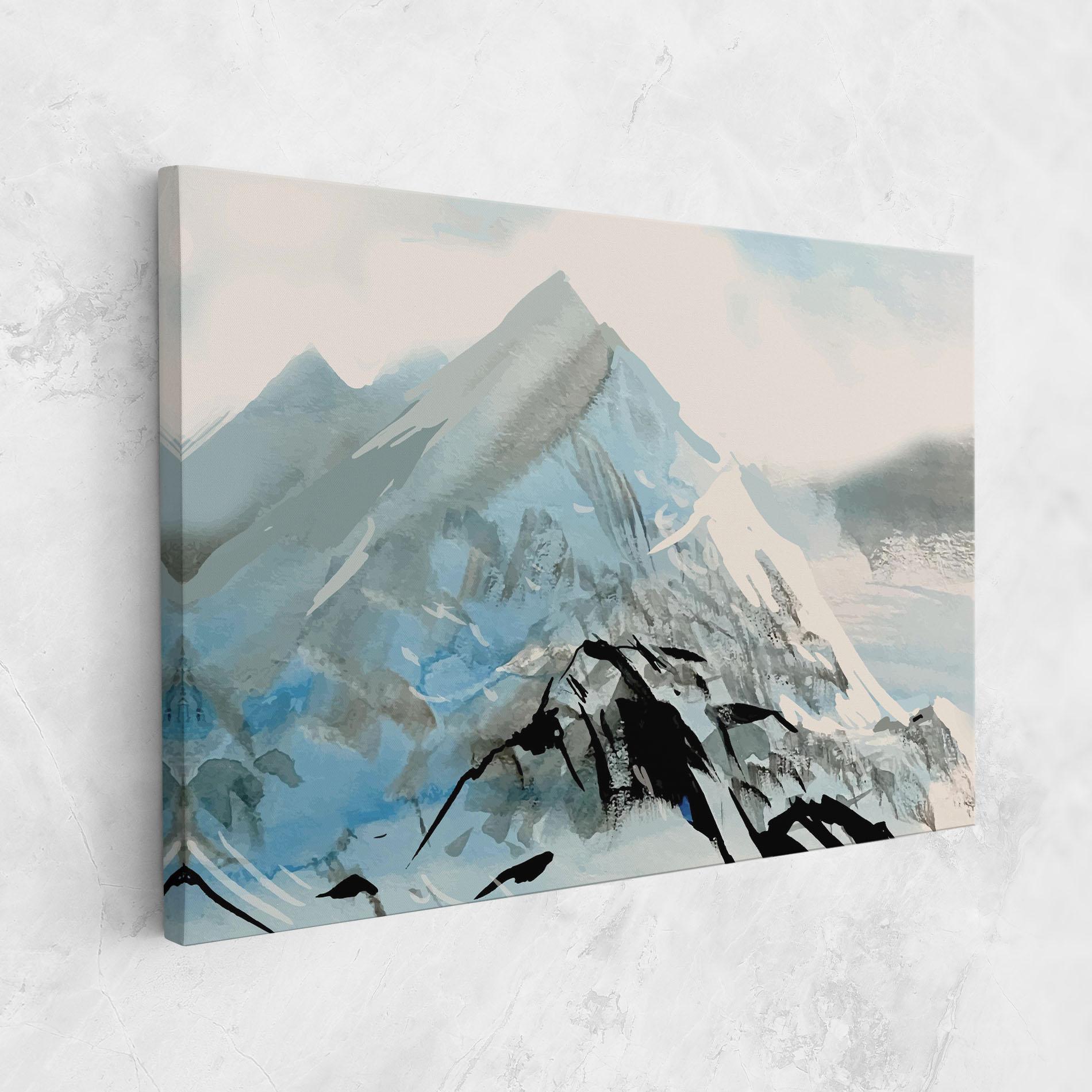 Картина на платно Blue Black Mountain mockup 1