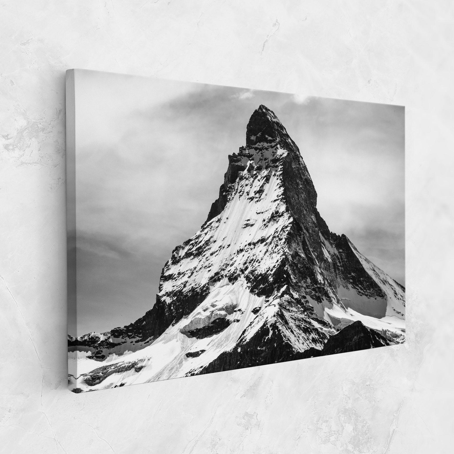 Картина на платно Snowy Black Mountain mockup 1