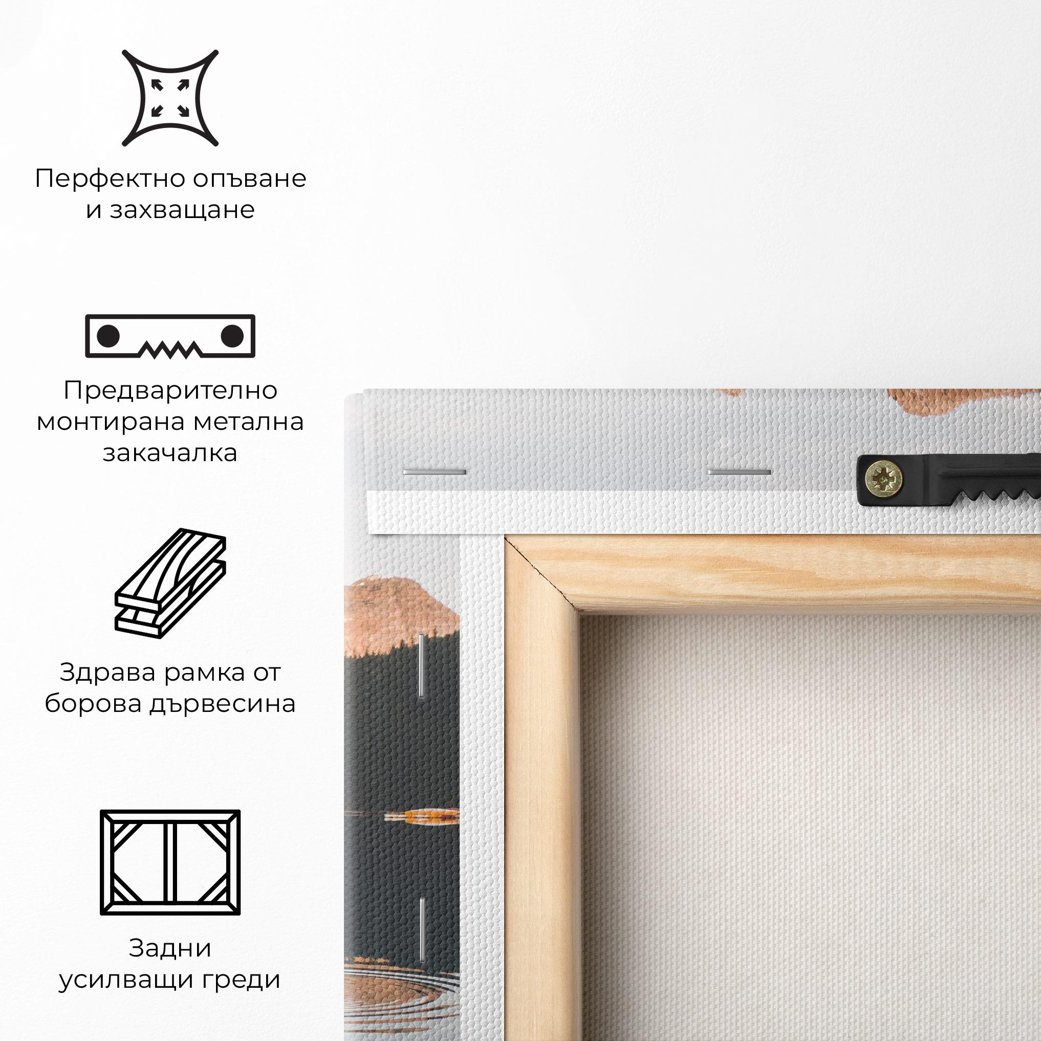 Картина на платно Brown Mountain Lake mockup 5