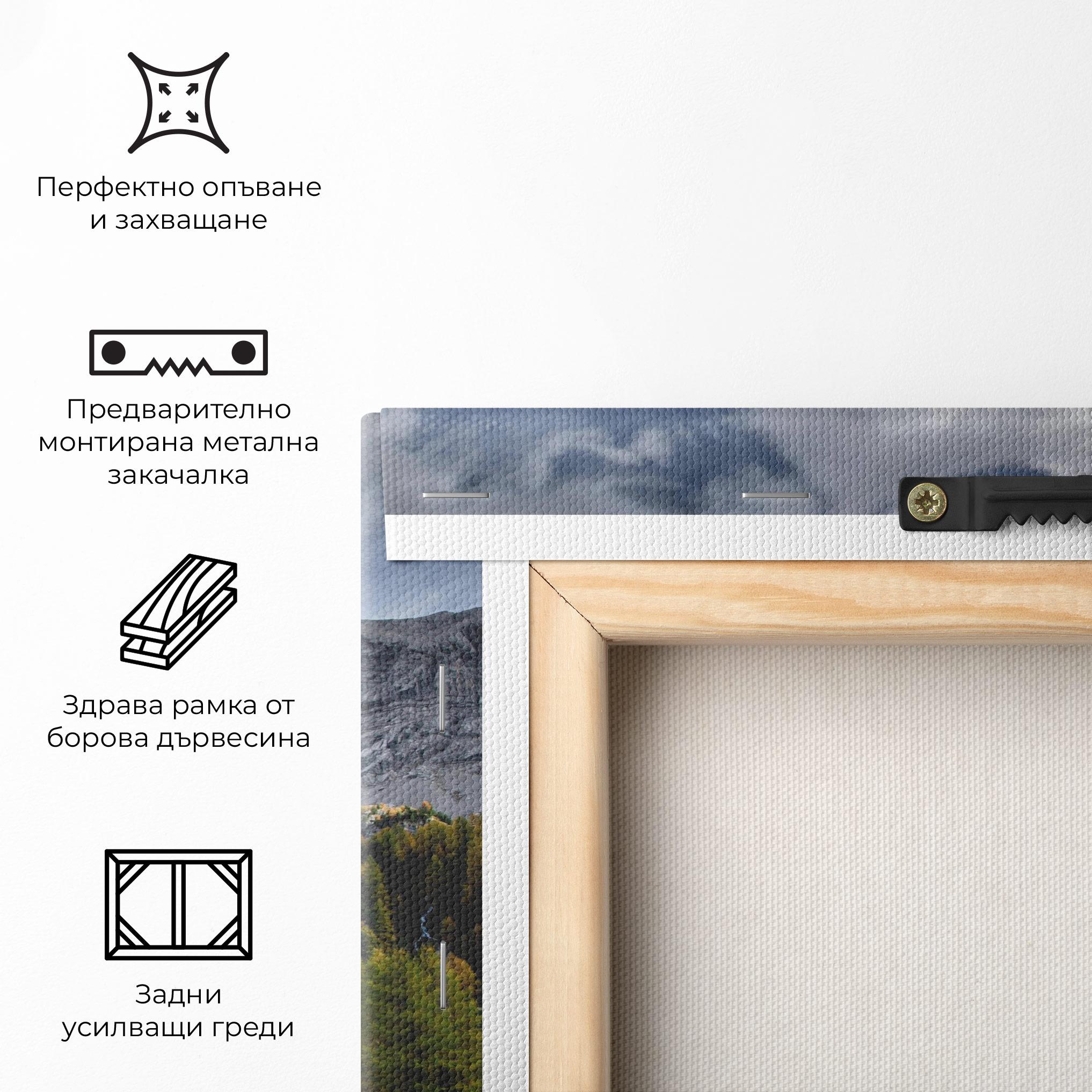 Картина на платно Cloudy Mountains View mockup 5