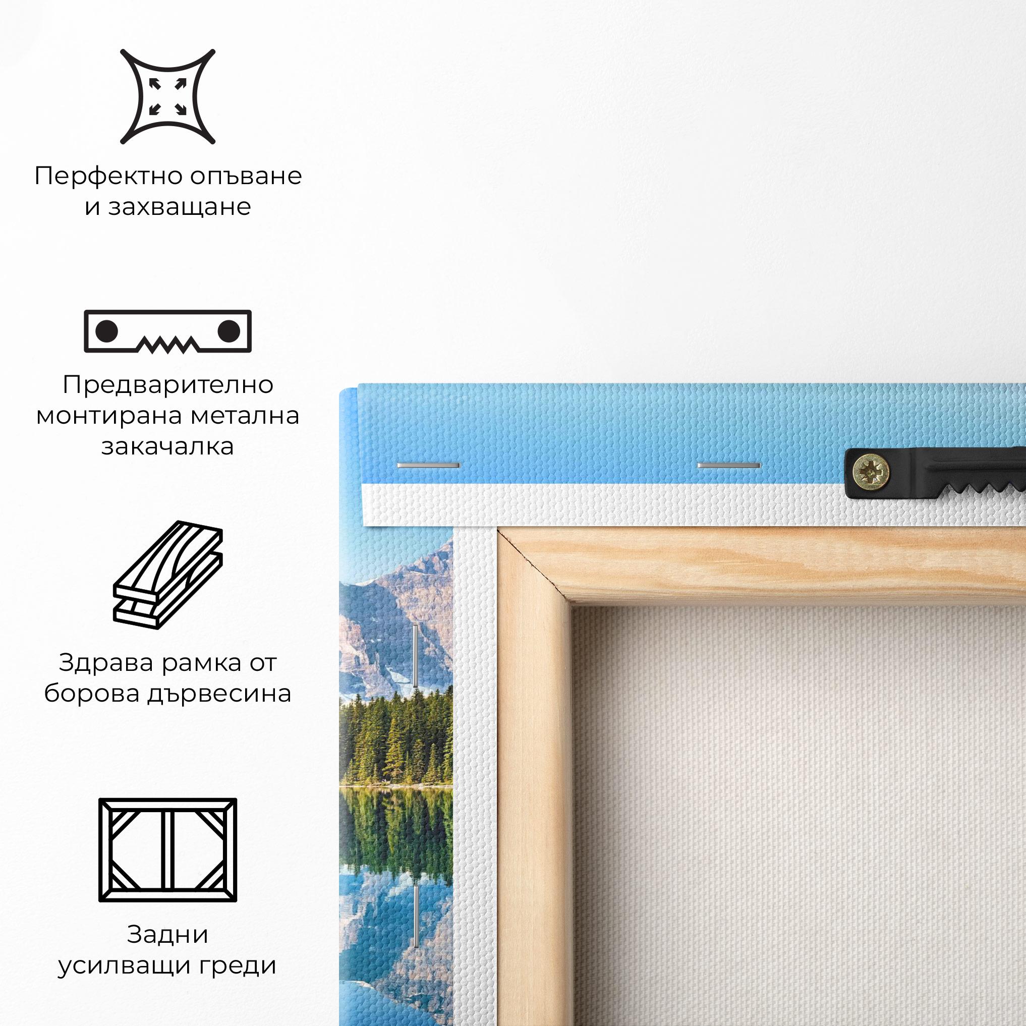 Картина на платно Mountain Crystal Lake mockup 5