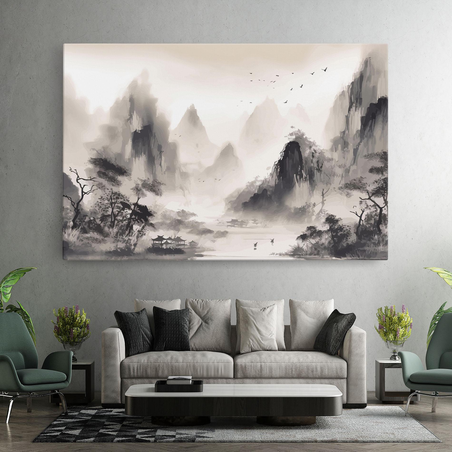 Картина на платно Far Away Mountain mockup 7