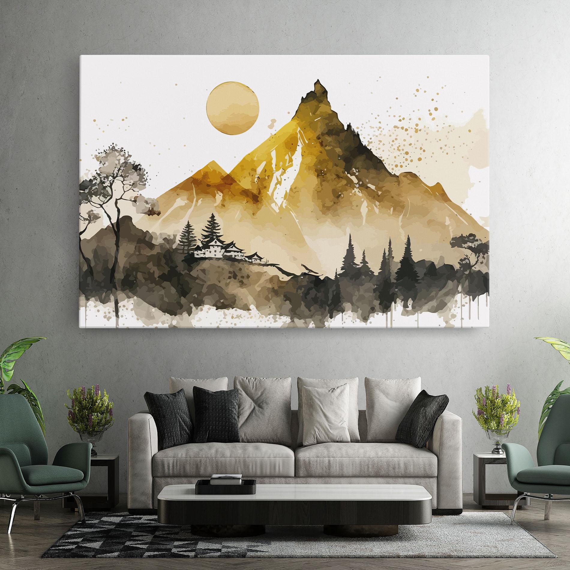 Картина на платно Gold Mountain Art mockup 7