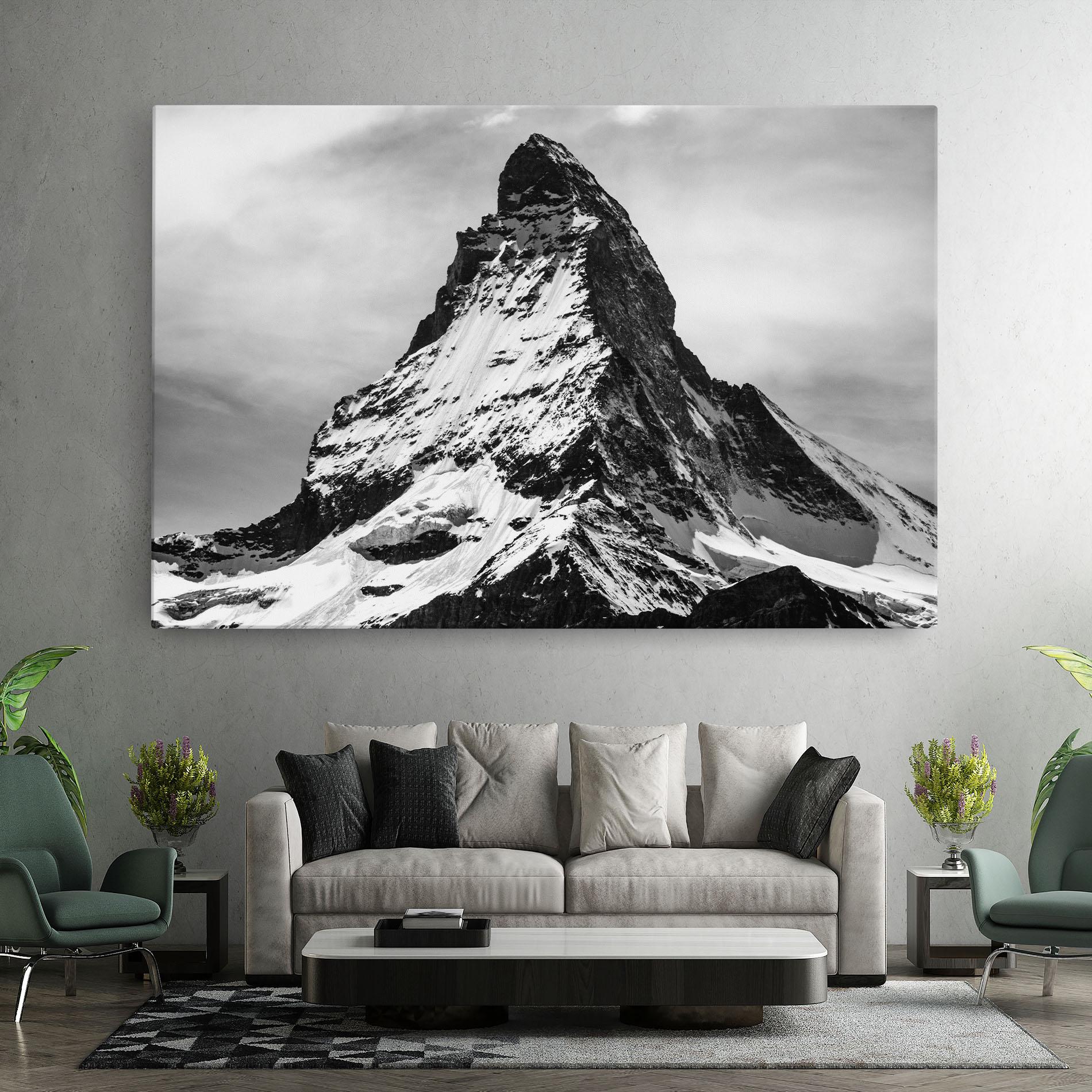 Картина на платно Snowy Black Mountain mockup 7