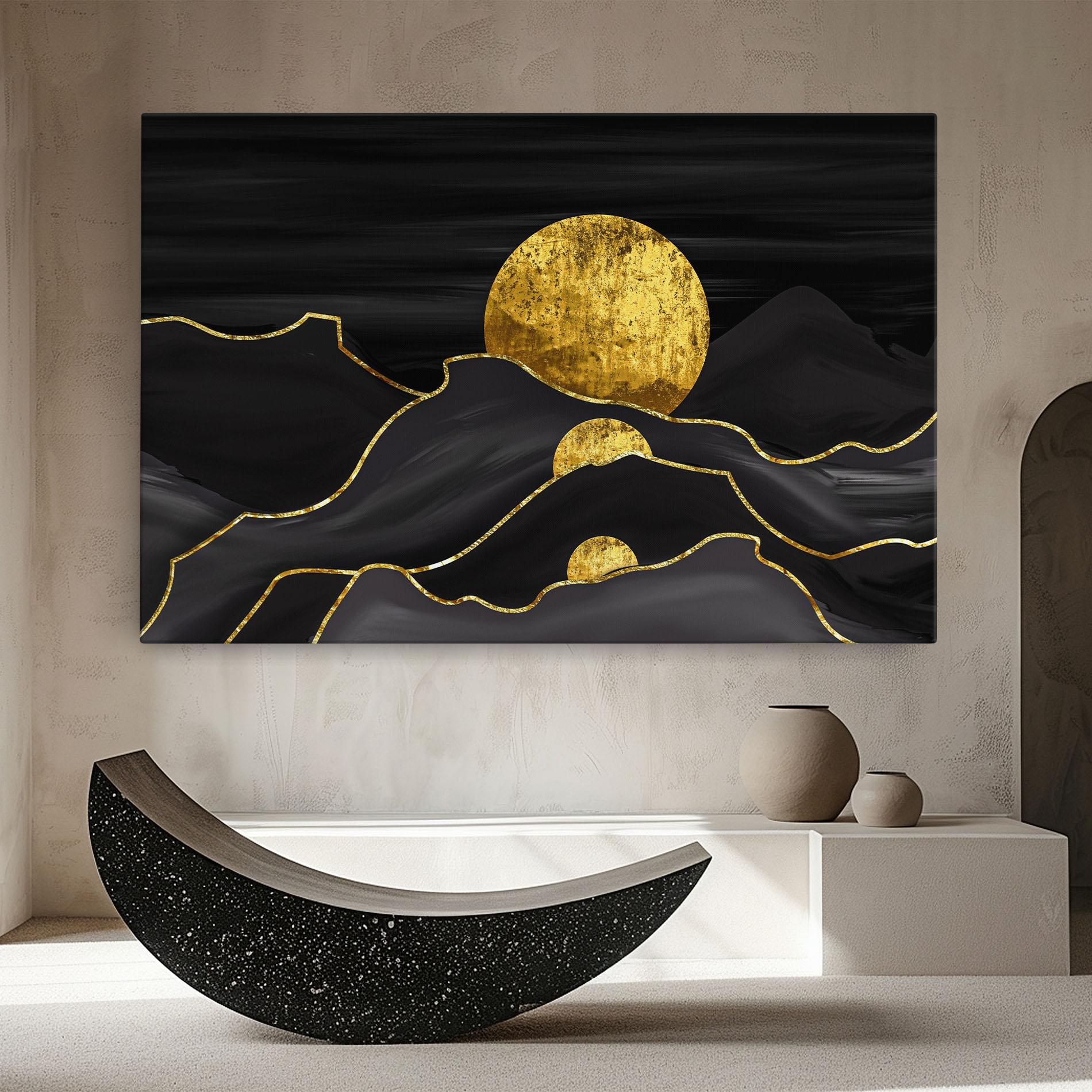 Картина на платно Black Moutains mockup 8