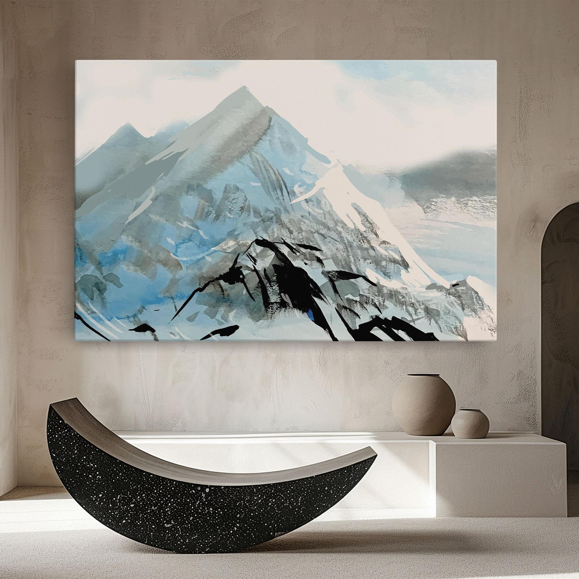 Картина на платно Blue Black Mountain mockup 8