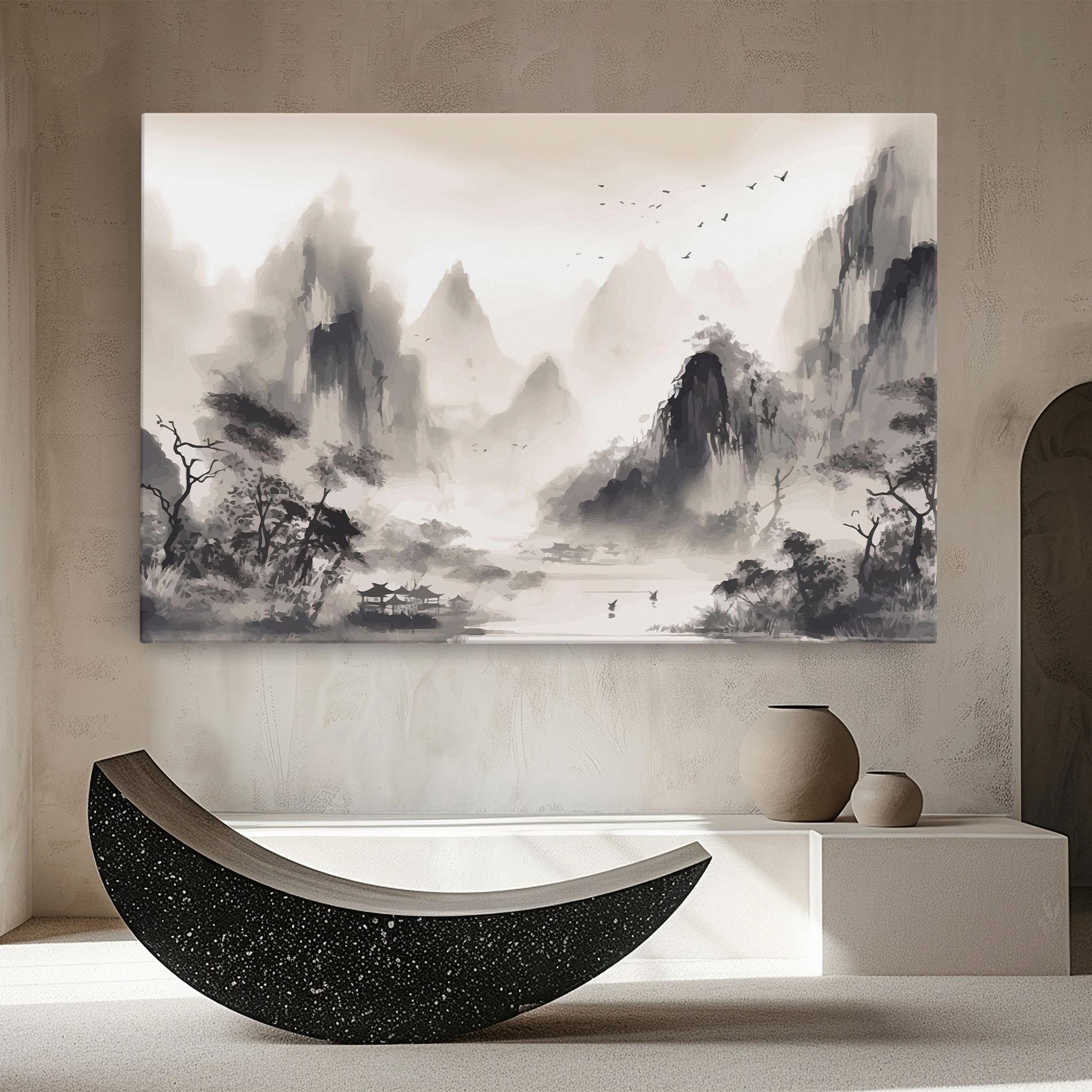 Картина на платно Far Away Mountain mockup 8