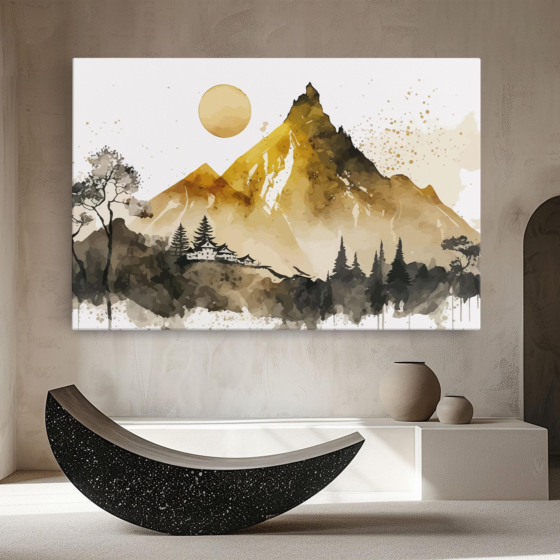 Картина на платно Gold Mountain Art mockup 8