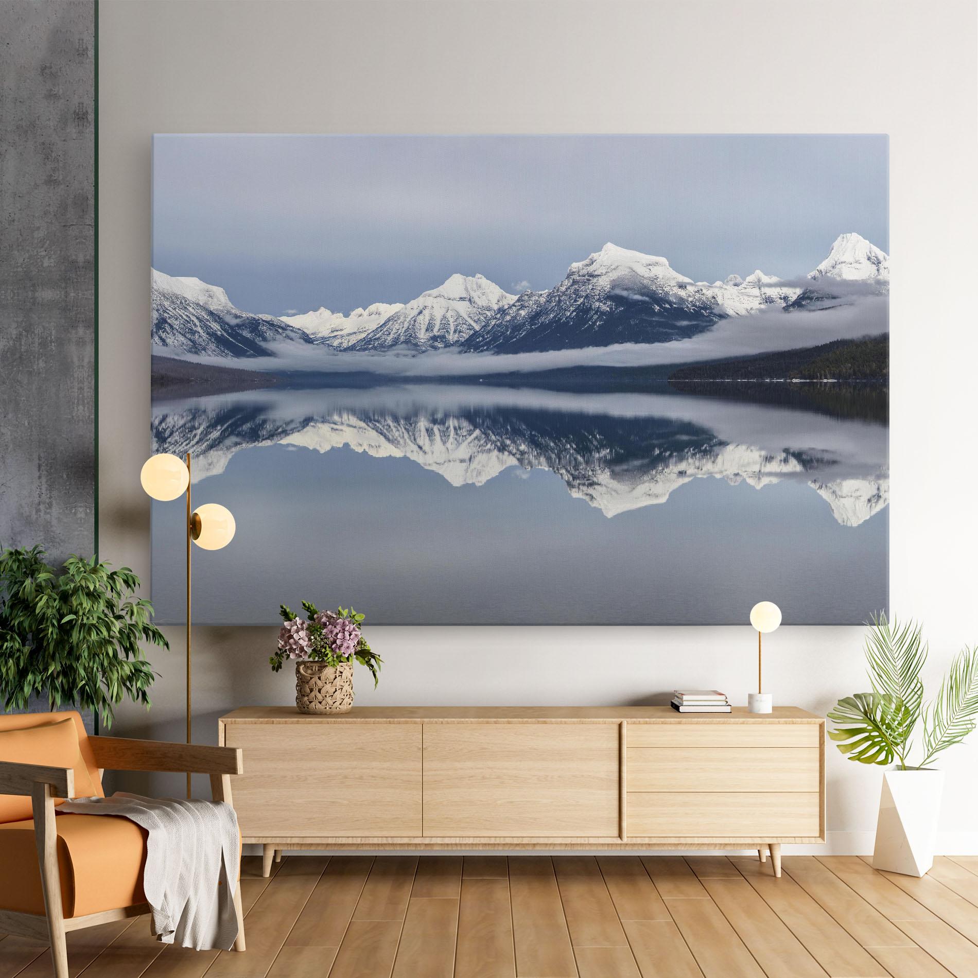 Картина на платно Beautiful Snowy Mountain mockup 9