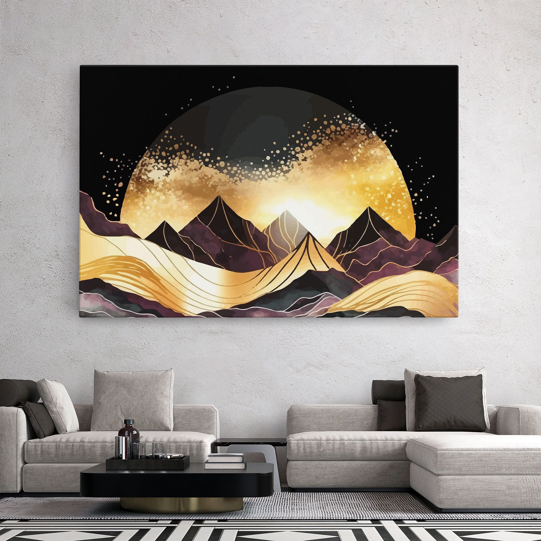 Purple Gold Mountain mockup 2