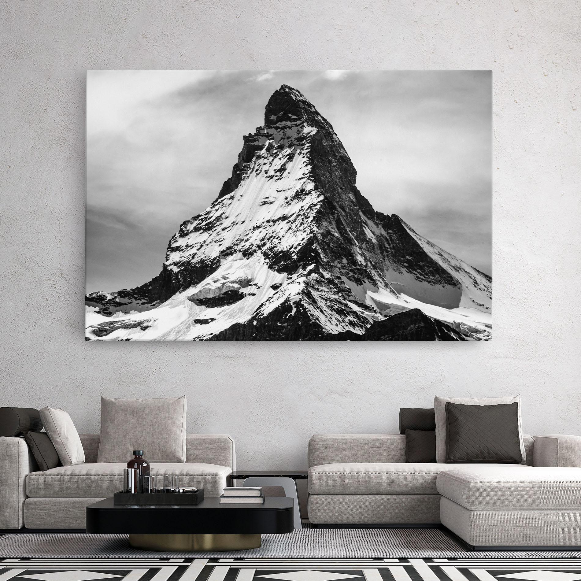 Картина на платно Snowy Black Mountain mockup 2