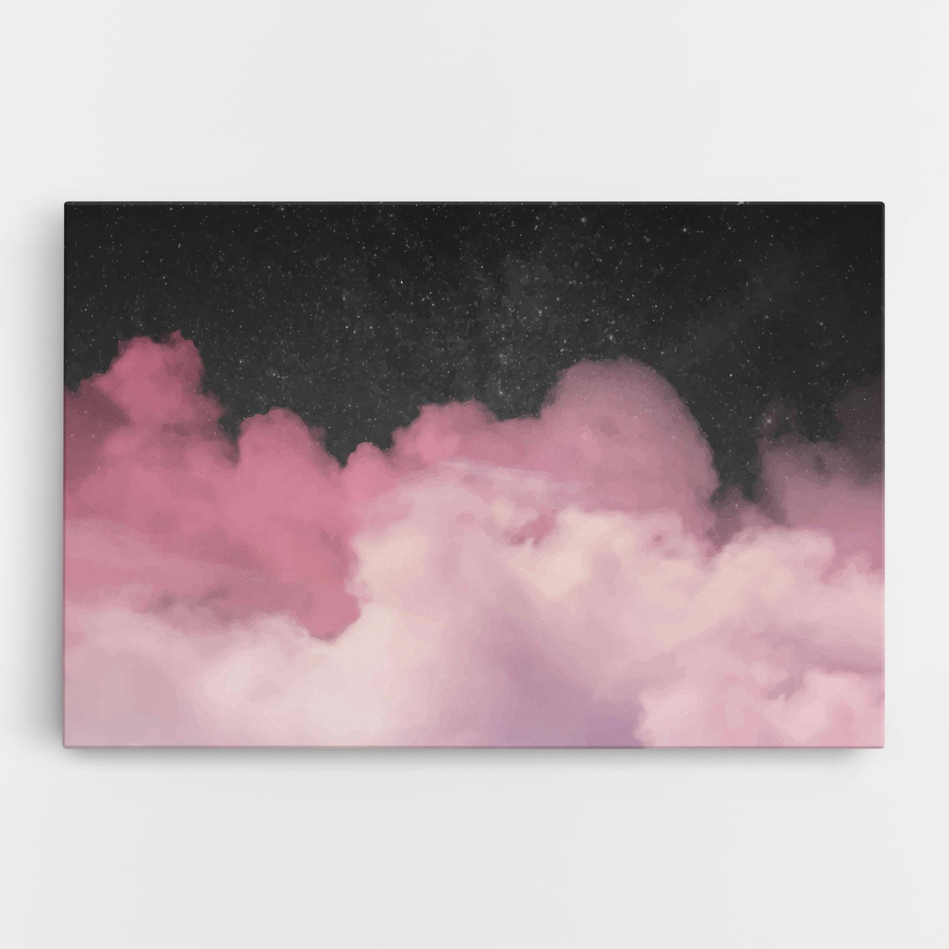 Картина на платно Clouds Watercolor Purple mockup 0