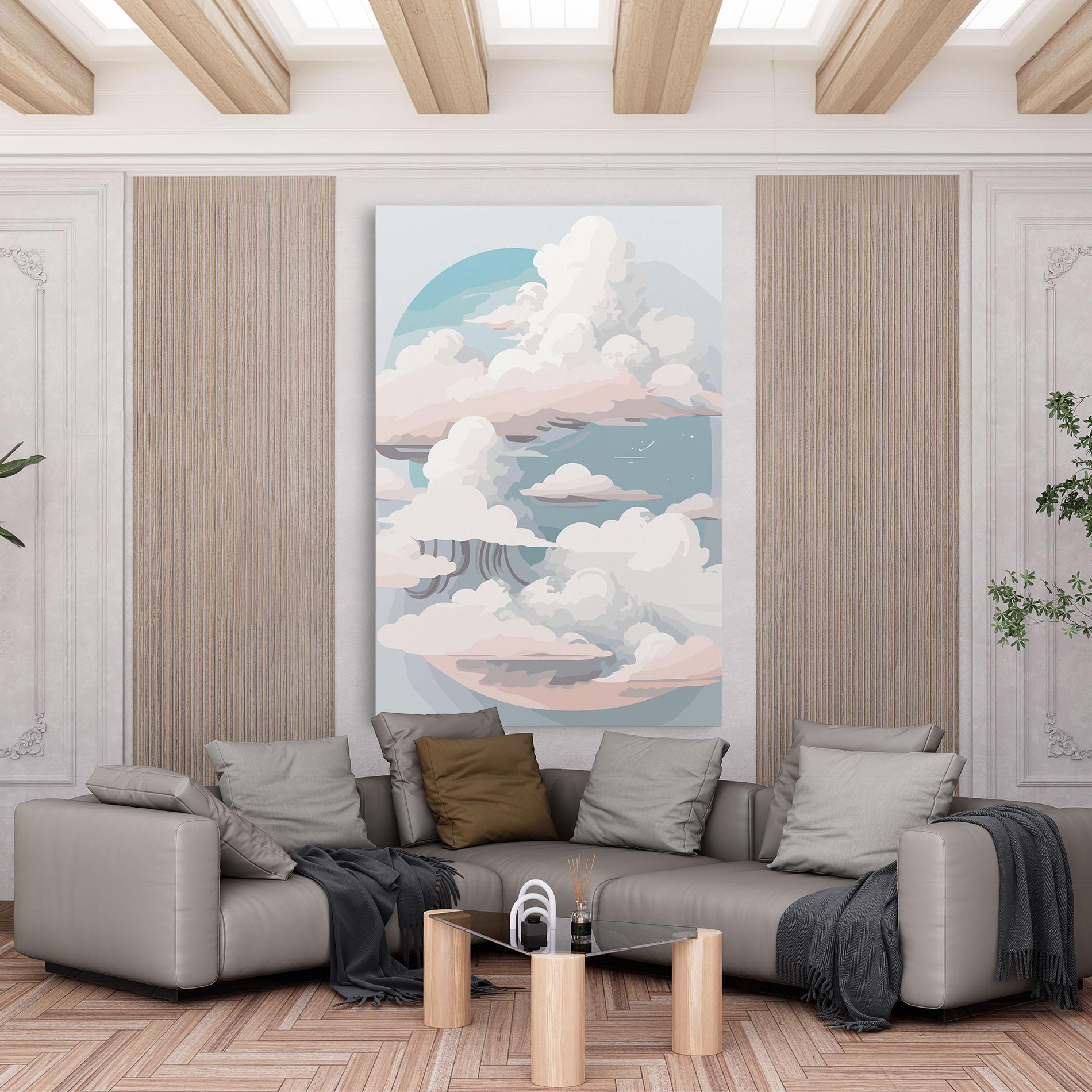 Картина на платно Cloud White Art mockup 6