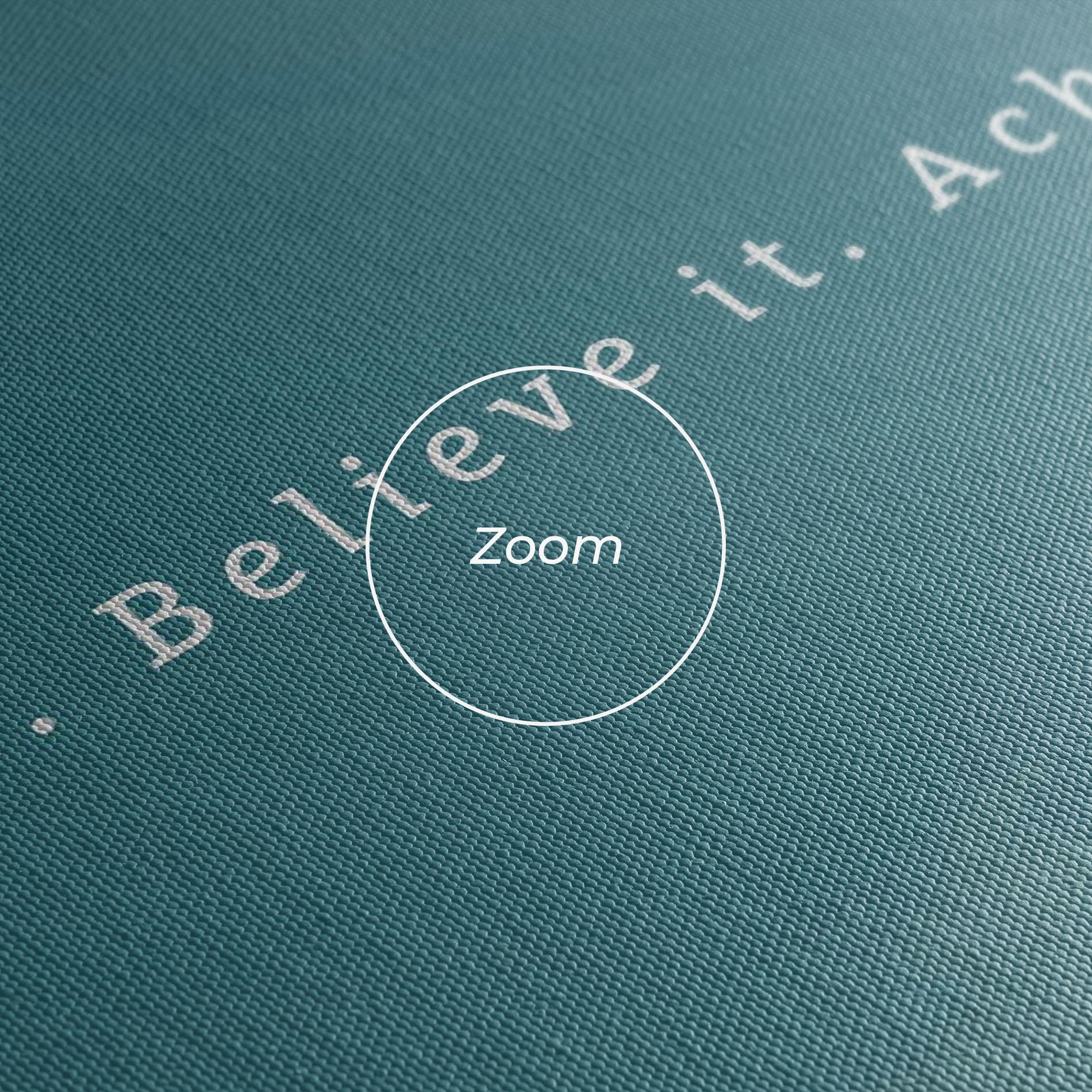 Картина на платно Clouds Text Green mockup 3