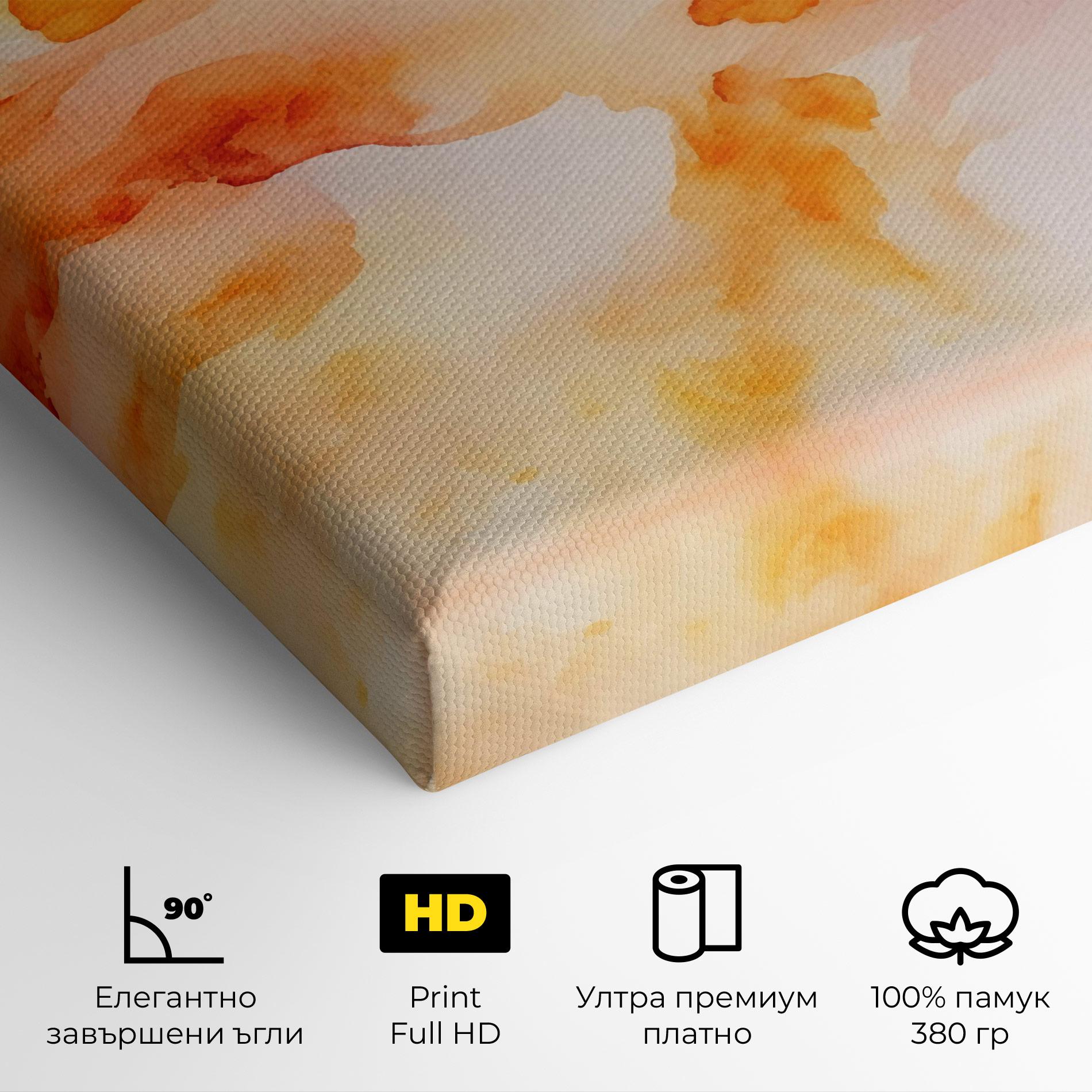 Картина на платно Abstract Orange Cloud mockup 4