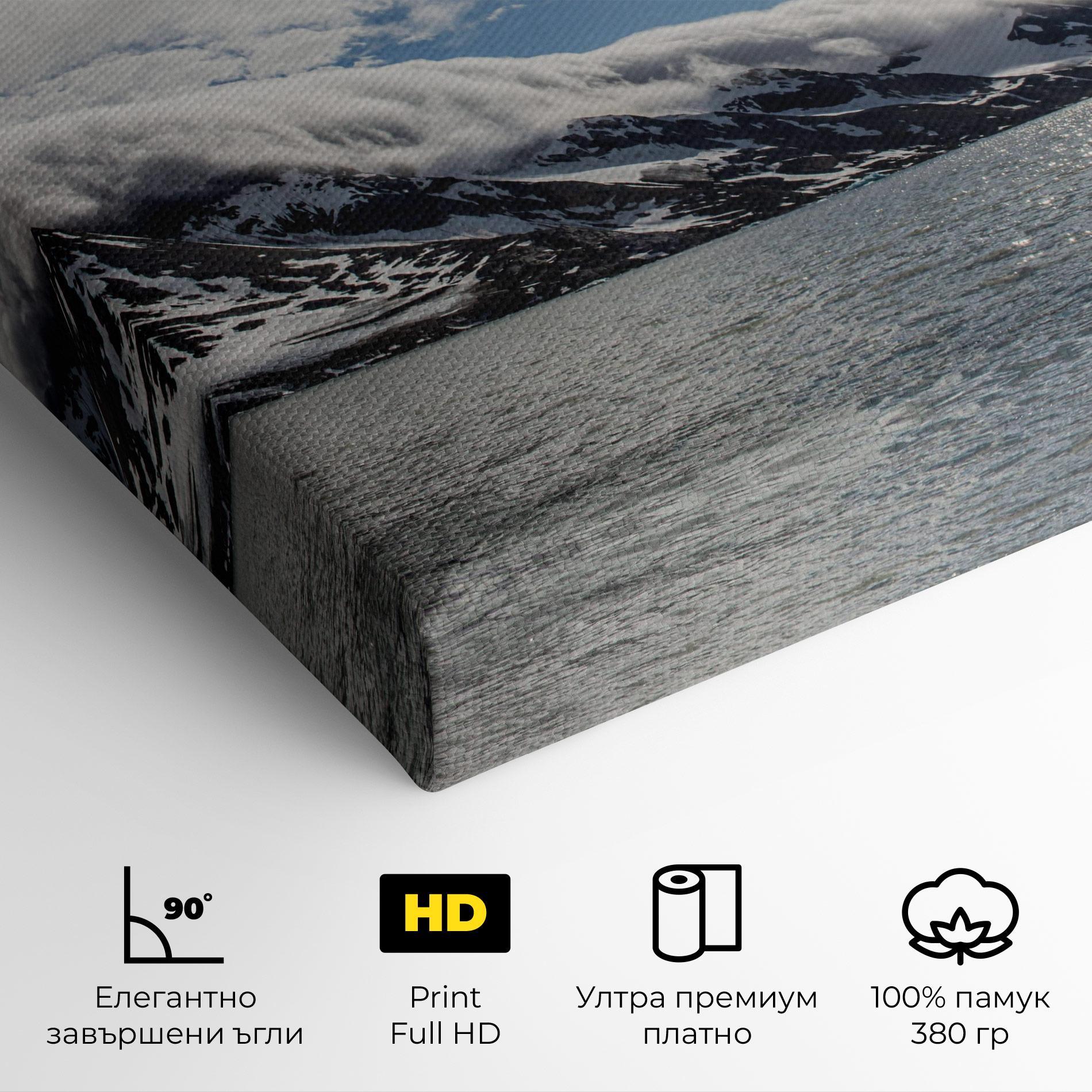 Картина на платно Clouds Over Ice mockup 4