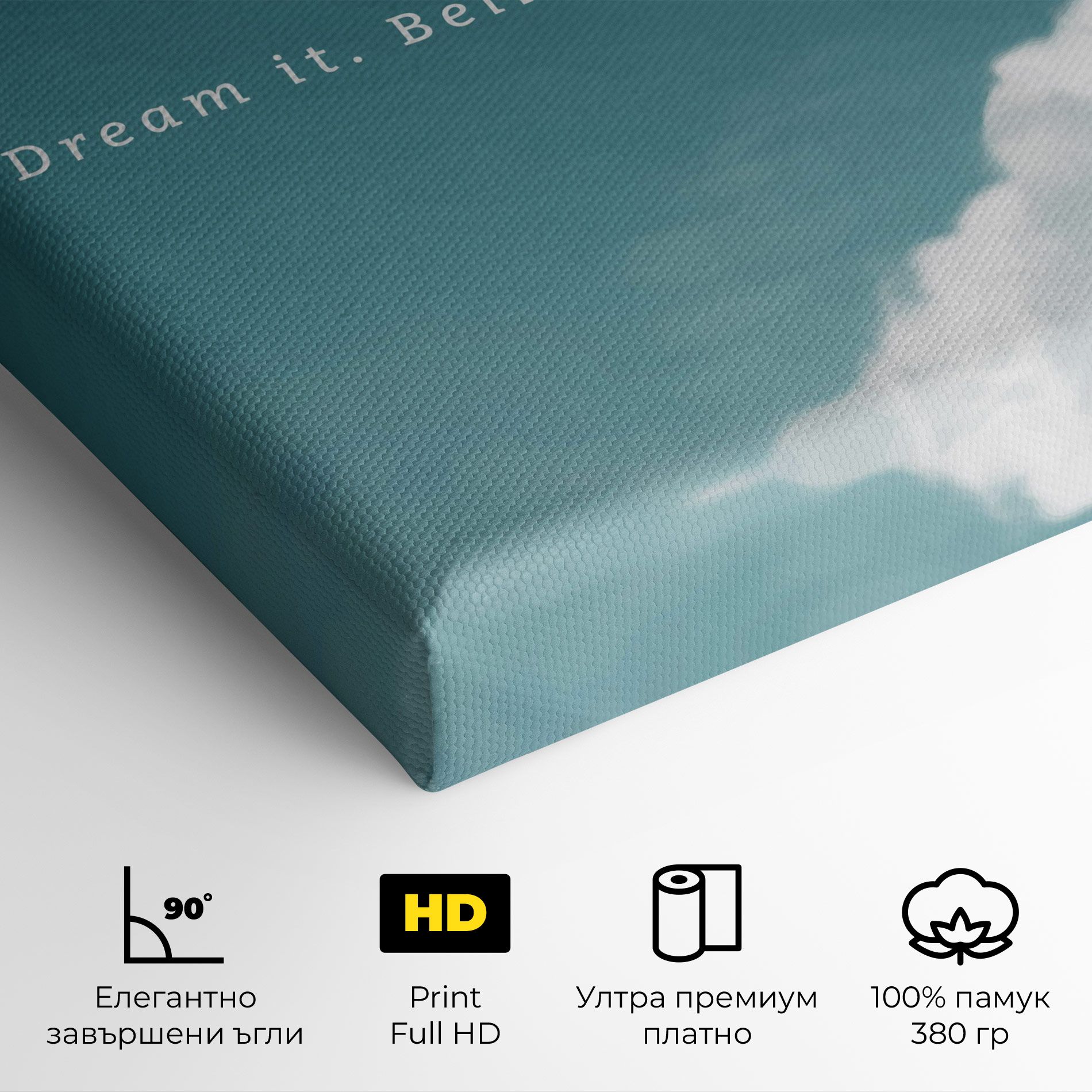 Clouds Text Green mockup 4